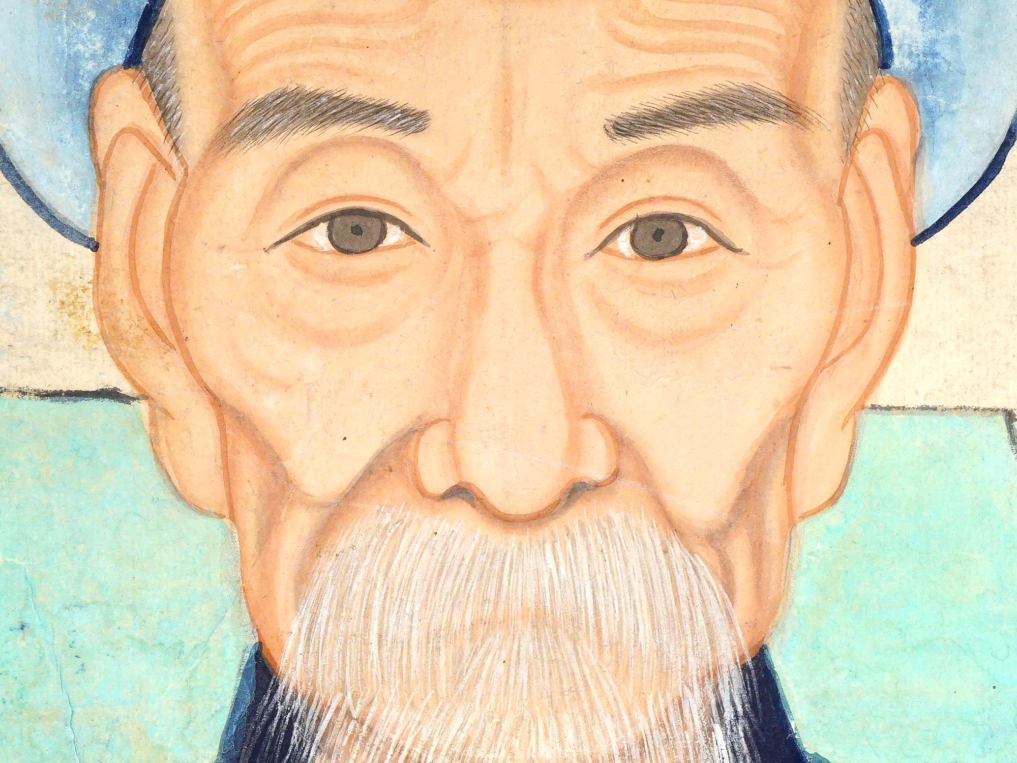 ANTIQUE CHINESE QING ANCESTRAL PORTRAIT PAINTING PIC-2