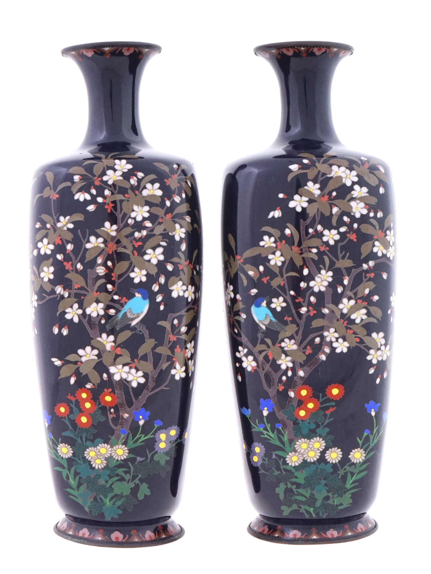 ANTIQUE JAPANESE MEIJI ERA VASES BY GONDA HIROSUKE PIC-1