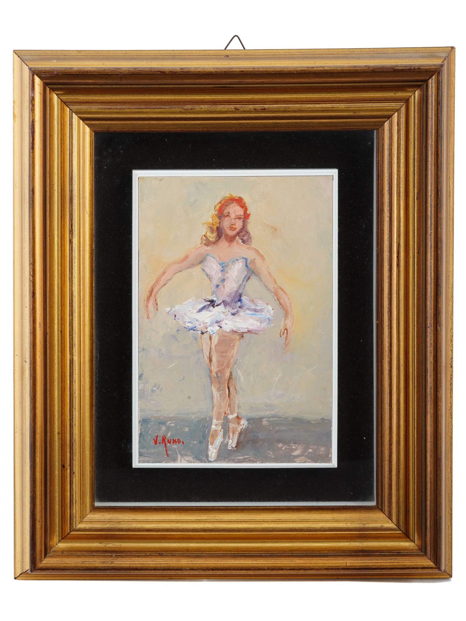 V. RUKO POST IMPRESSIONIST BALLERINA OIL PAINTING PIC-0