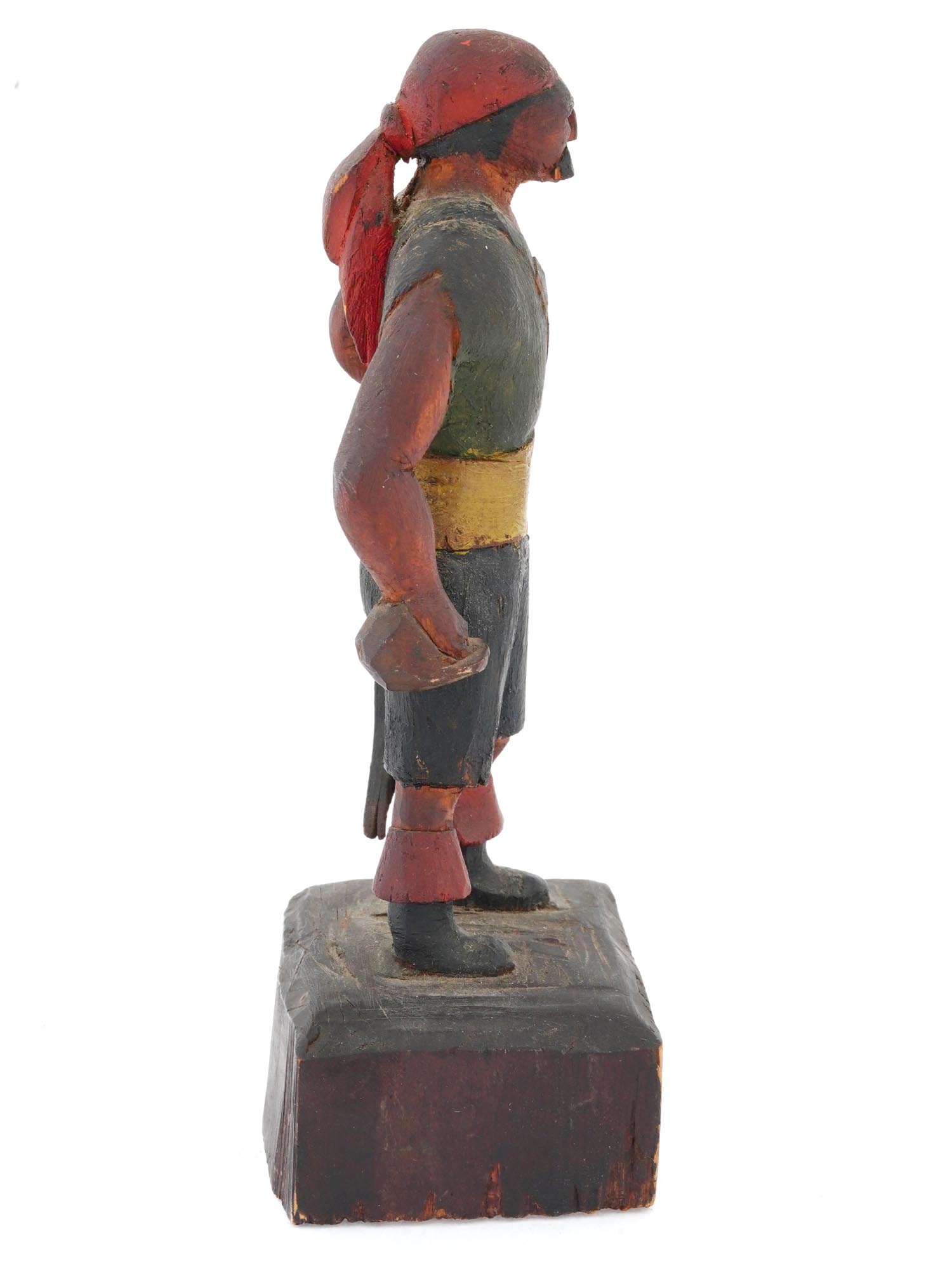 AMERICAN FOLK ART HAND CARVED WOOD FIGURE OF PIRATE PIC-4