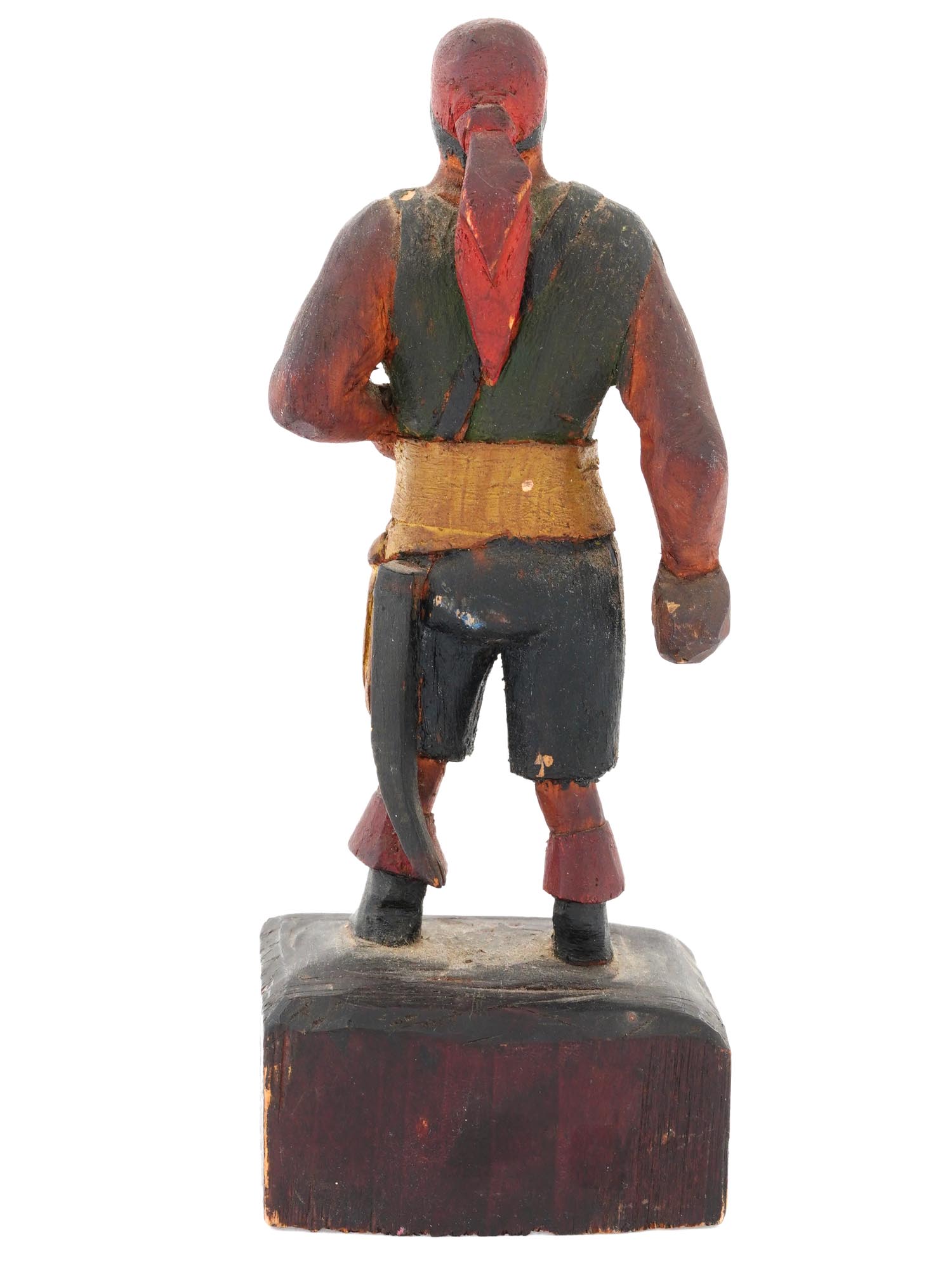 AMERICAN FOLK ART HAND CARVED WOOD FIGURE OF PIRATE PIC-2