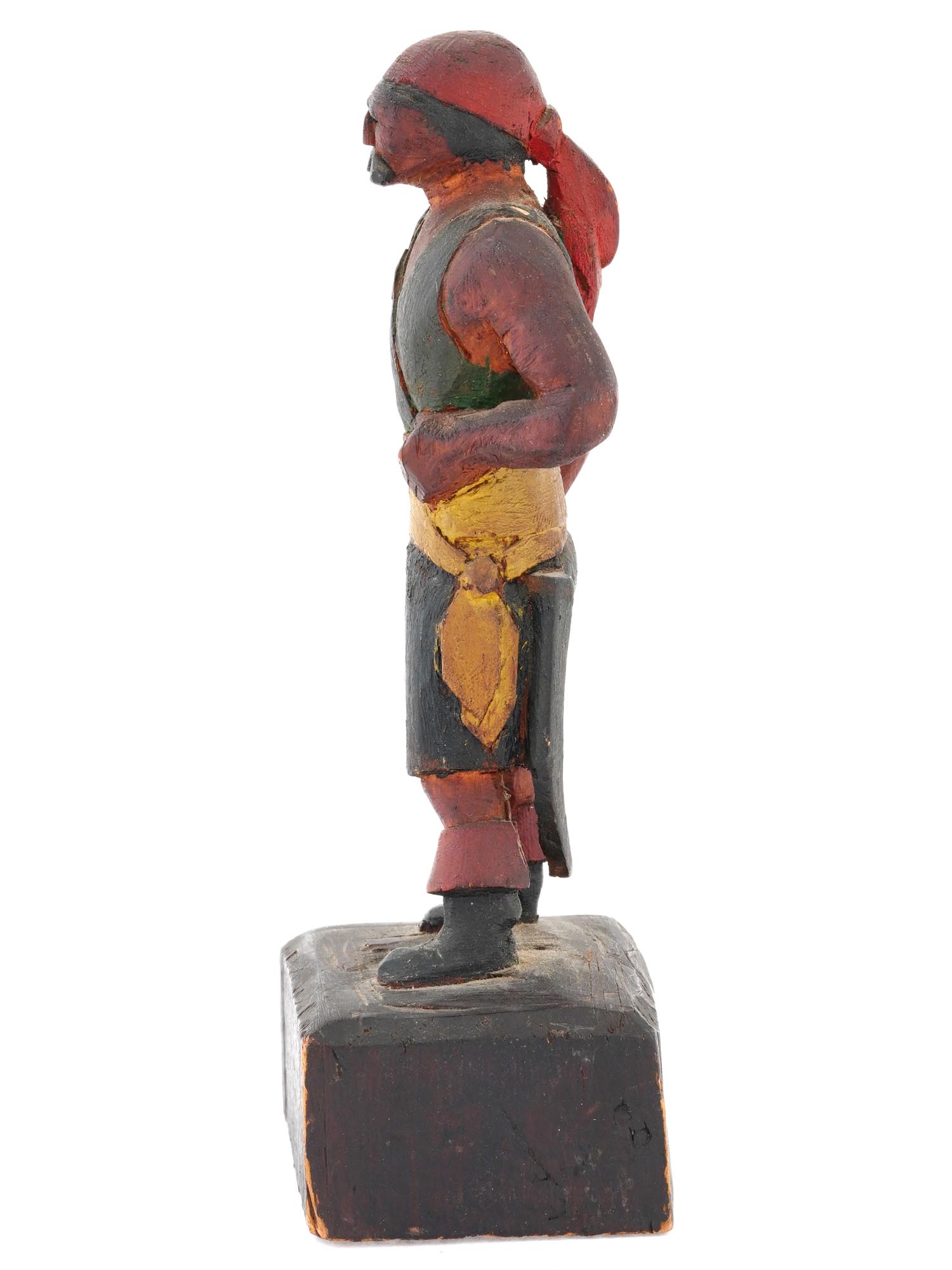 AMERICAN FOLK ART HAND CARVED WOOD FIGURE OF PIRATE PIC-5