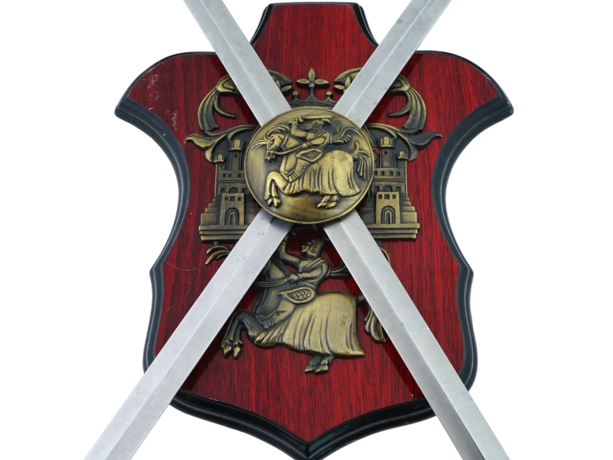 KNIGHT TOURNAMENT SOUVENIR WEAPONS SWORDS ON SHIELD PIC-2