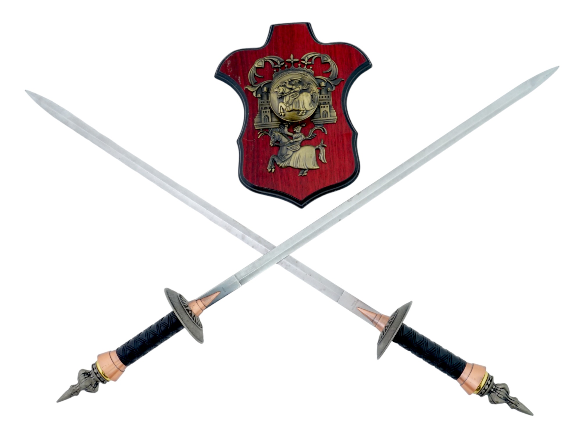 KNIGHT TOURNAMENT SOUVENIR WEAPONS SWORDS ON SHIELD PIC-1