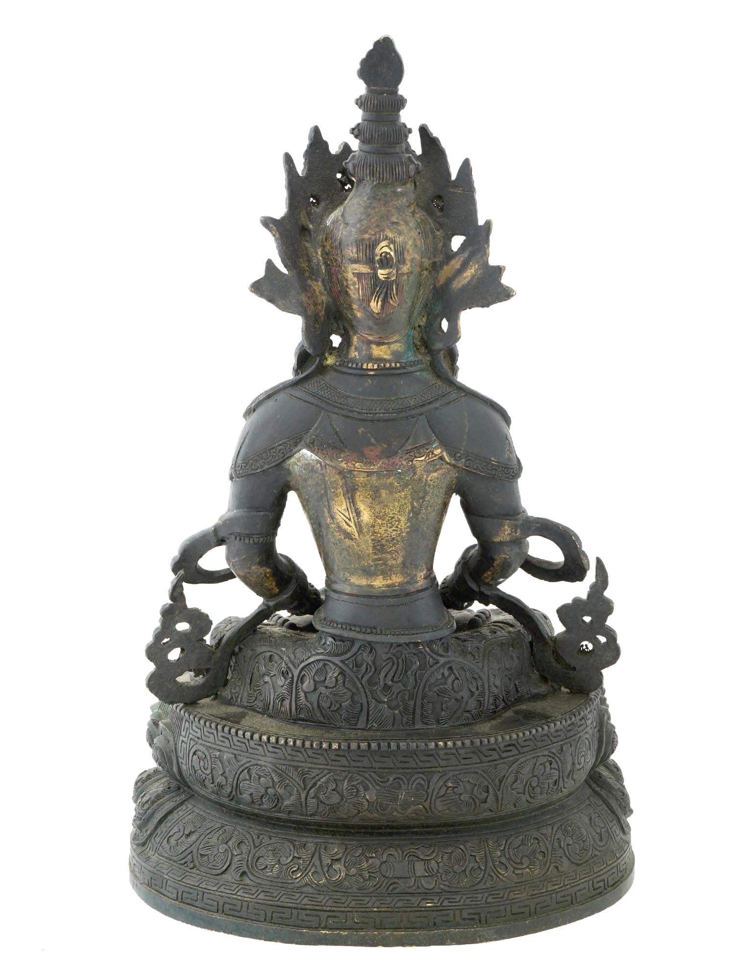 ANTIQUE TIBETAN BUDDHA VAJRASATTVA BRONZE FIGURE PIC-3