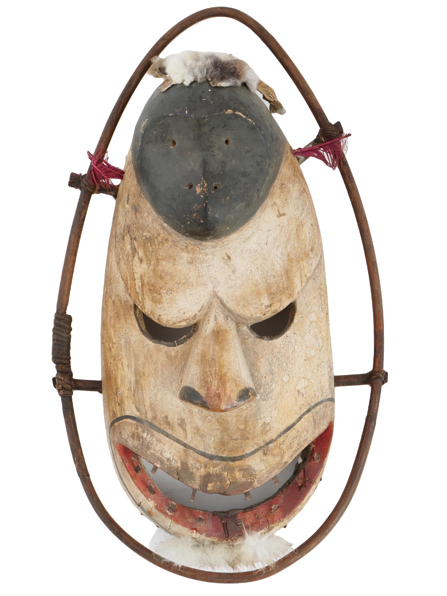 SOUTHWESTERN ALASKAN YUPIK ESKIMO SHAMANS WOODEN MASK PIC-0