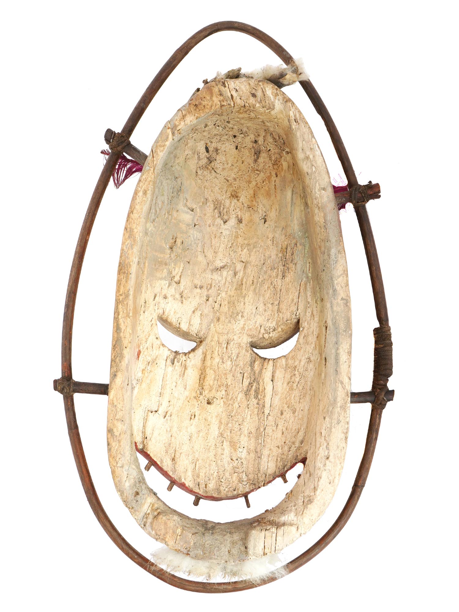 SOUTHWESTERN ALASKAN YUPIK ESKIMO SHAMANS WOODEN MASK PIC-2