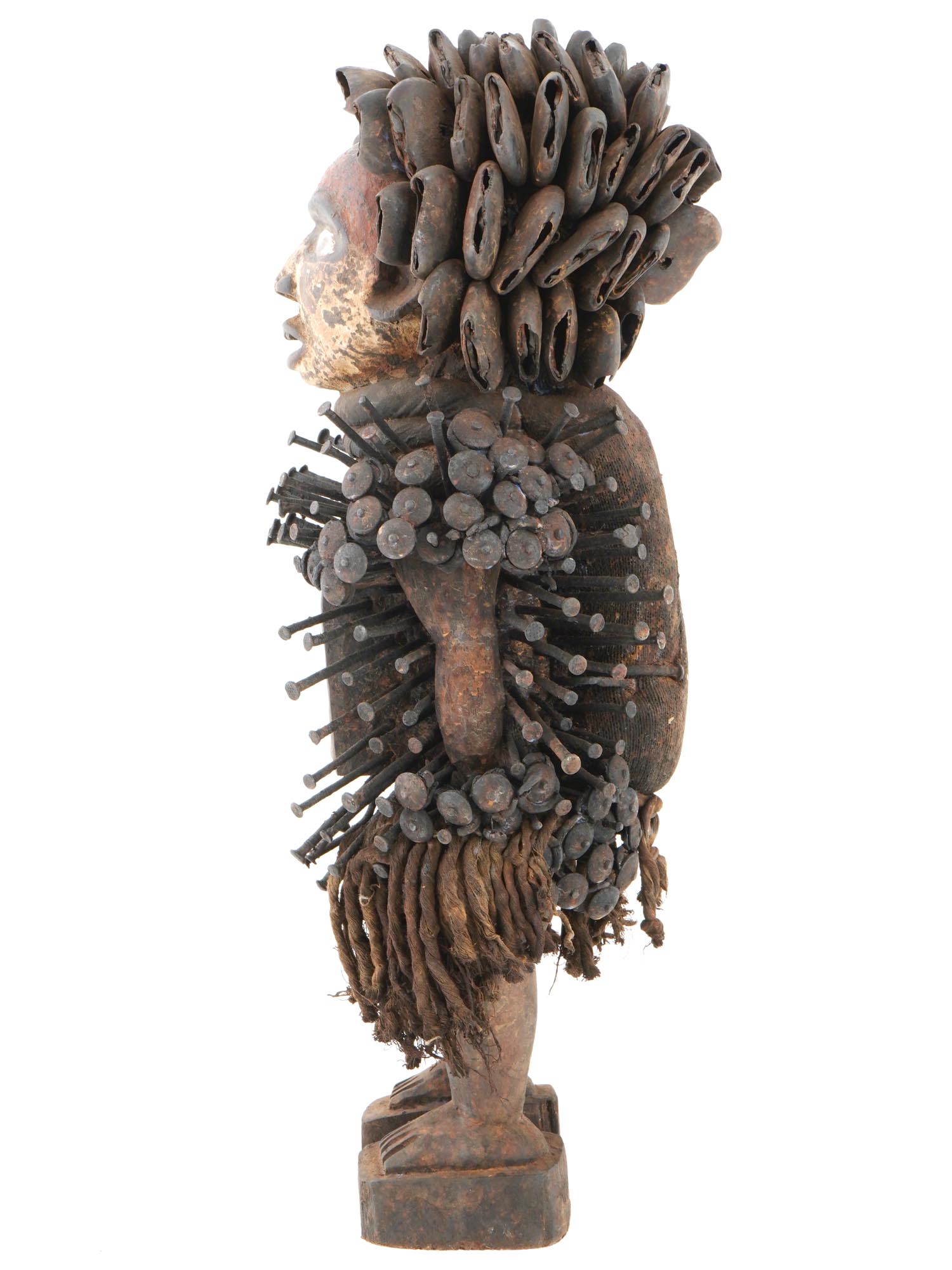 CENTRAL AFRICAN CONGO METAL WOOD NAIL NISKI FIGURE PIC-4