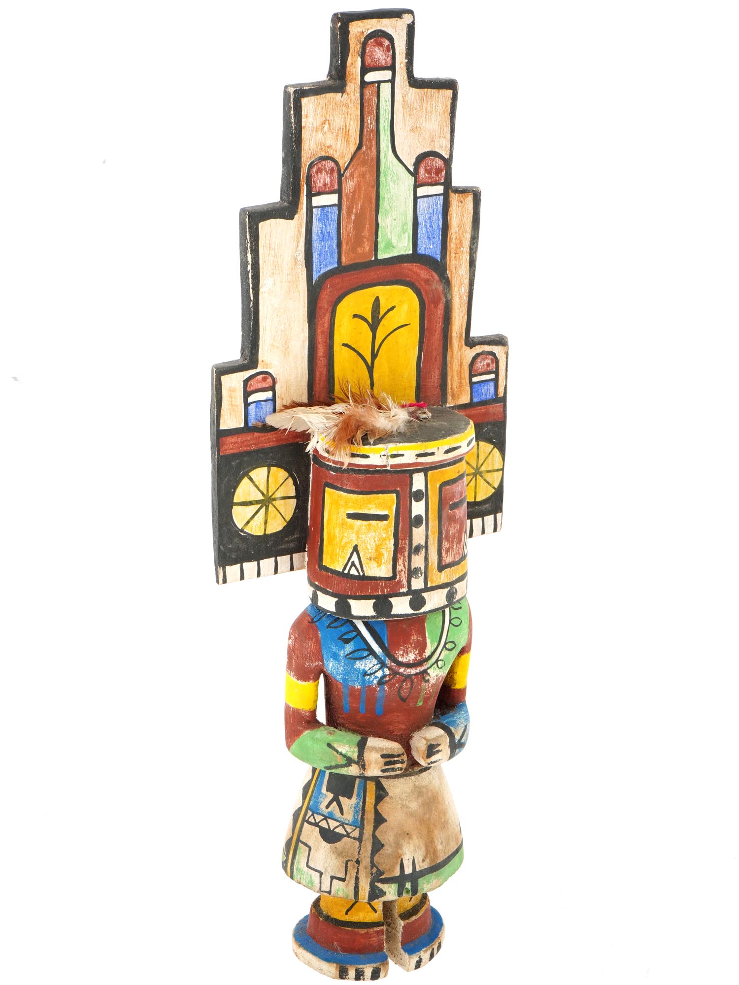 NATIVE AMERICAN KACHINA HOPI HAND CARVED WOOD DOLL PIC-1