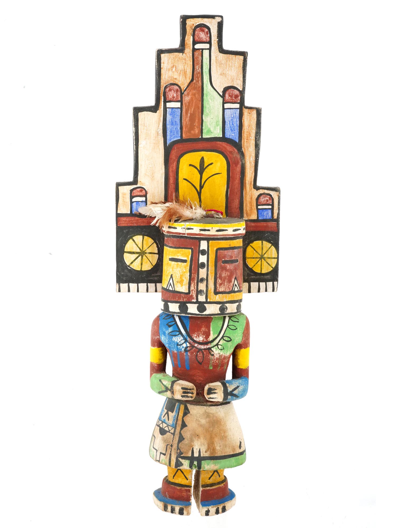 NATIVE AMERICAN KACHINA HOPI HAND CARVED WOOD DOLL PIC-0