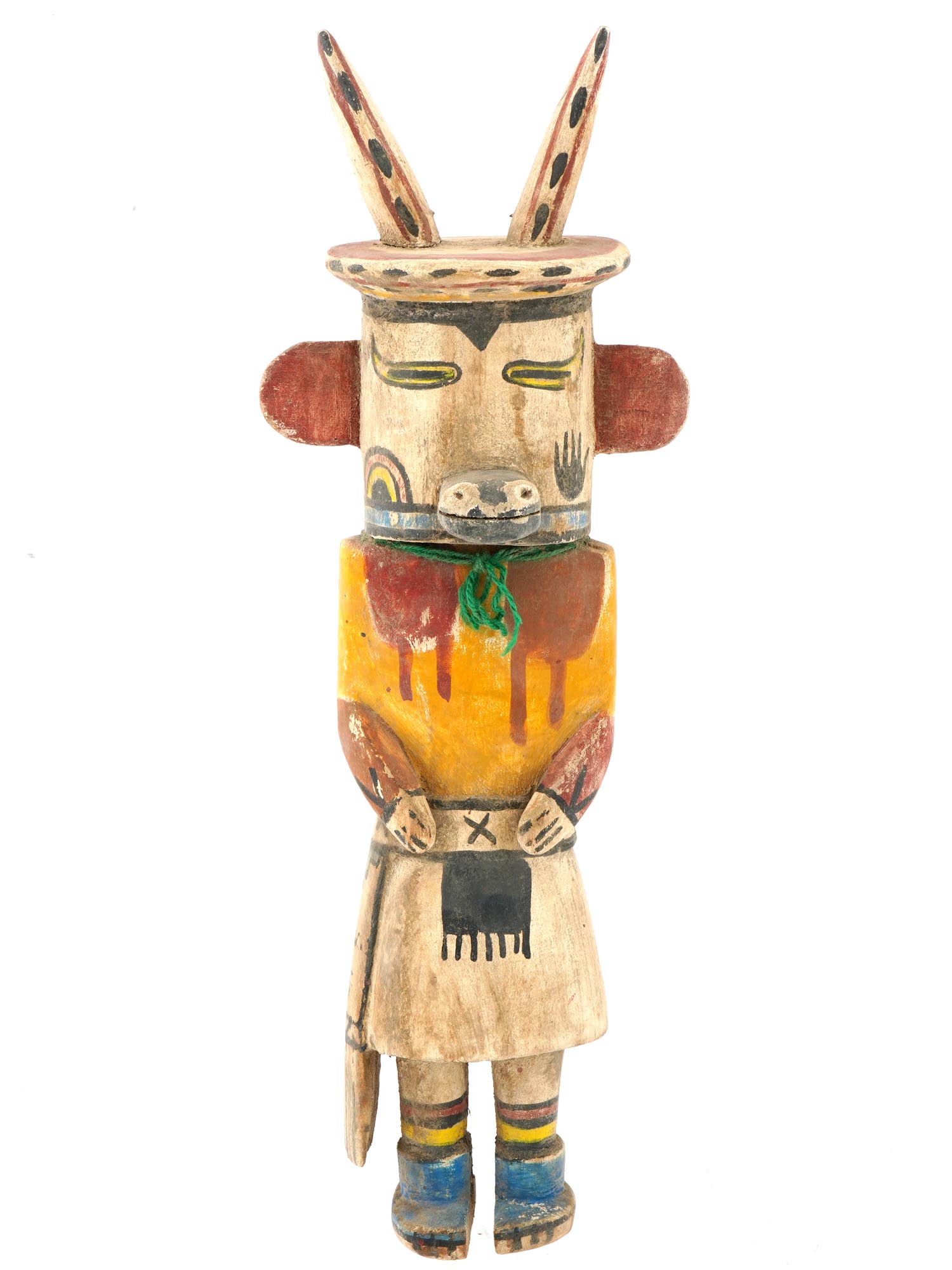 NATIVE AMERICAN KACHINA HOPI HAND CARVED WOOD DOLL PIC-1