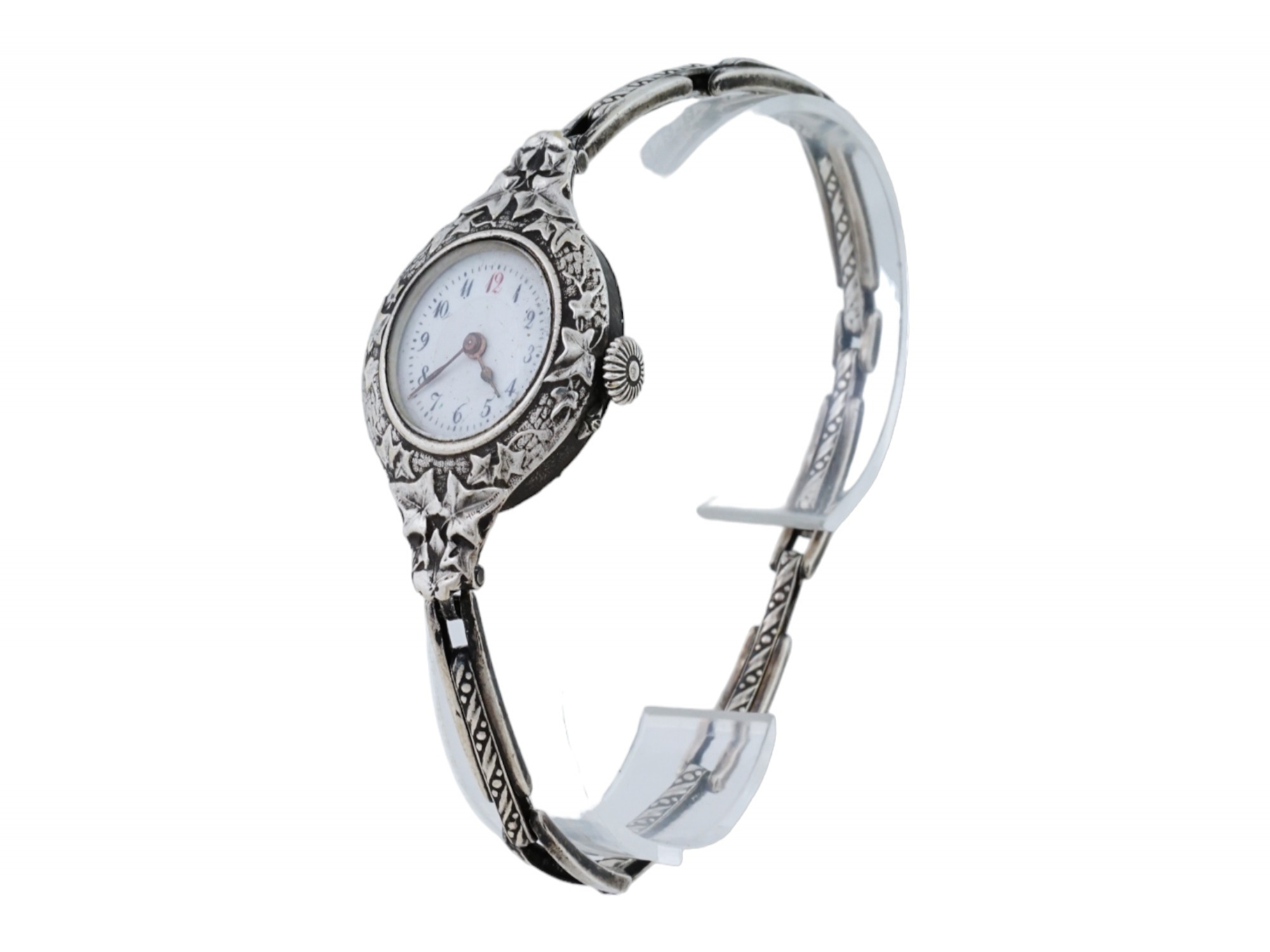 ANTIQUE 935 STERLING SILVER WOMENS WRISTWATCH PIC-0