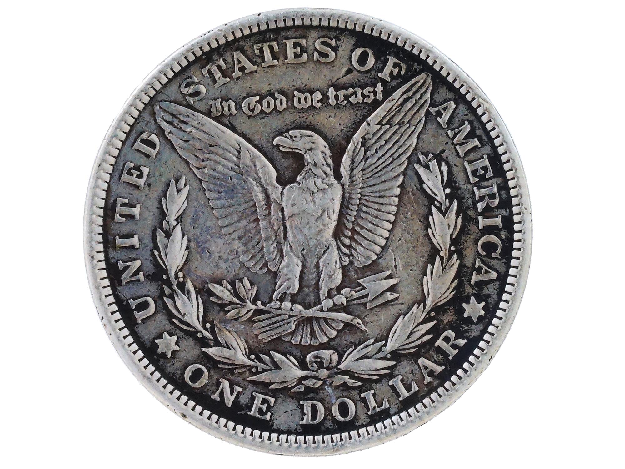 ANTIQUE AMERICAN 1921 MORGAN 1 DOLLAR SILVER COIN PIC-1