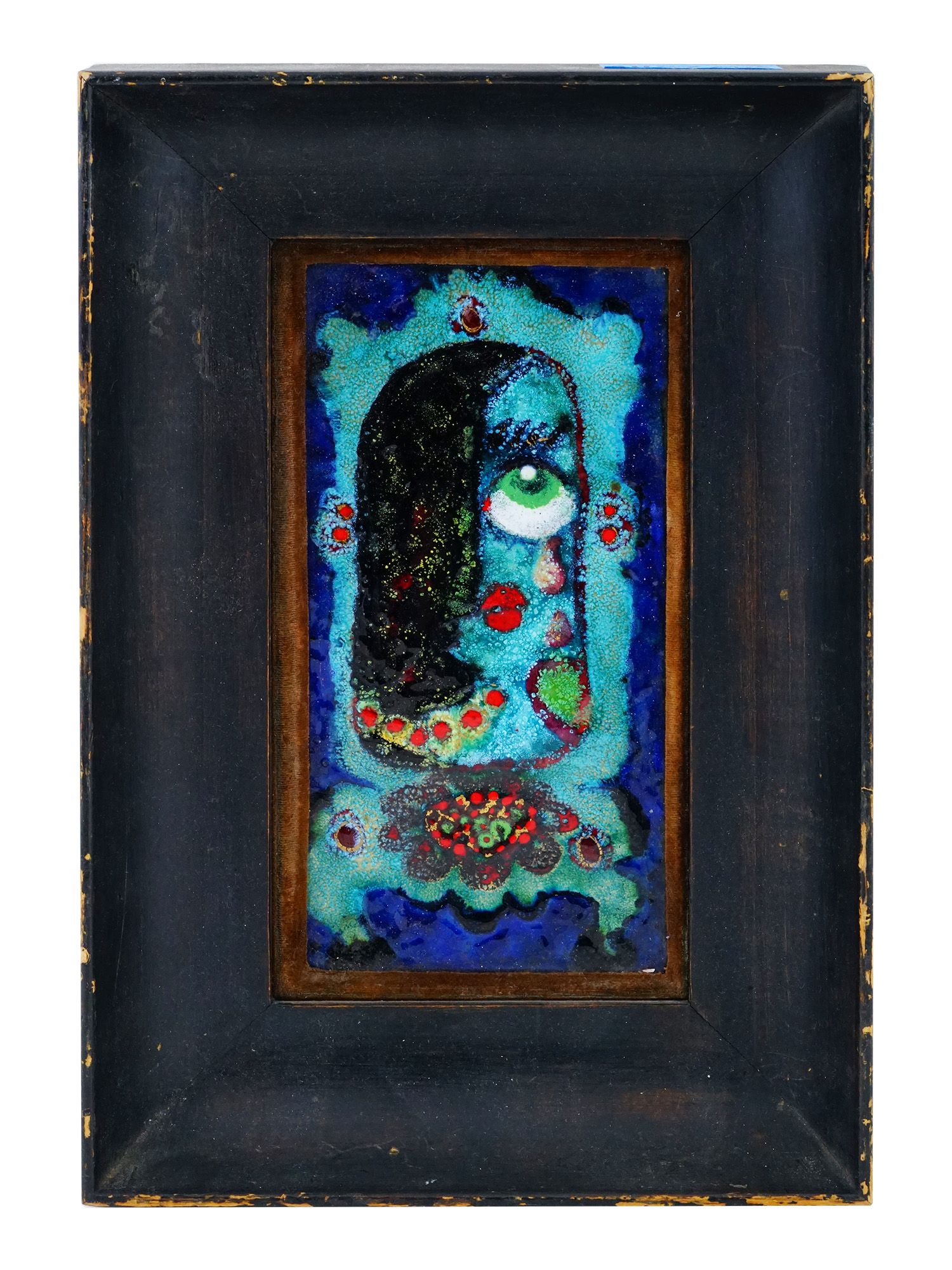 ENAMEL ON COPPER ARTWORK TITLED MIRIAM ON THE WILD PIC-0