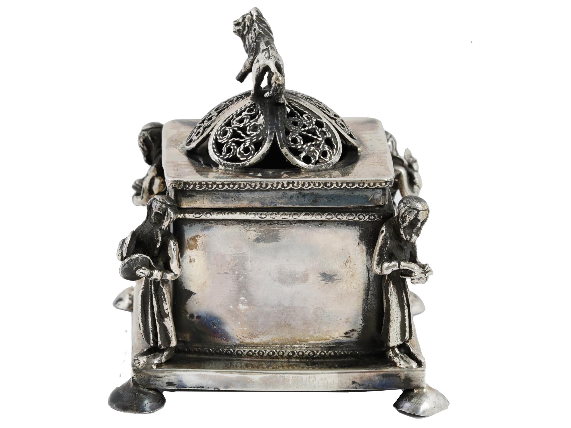 RUSSIAN JUDAICA SILVER BESAMIM SPICE BOX PIC-3