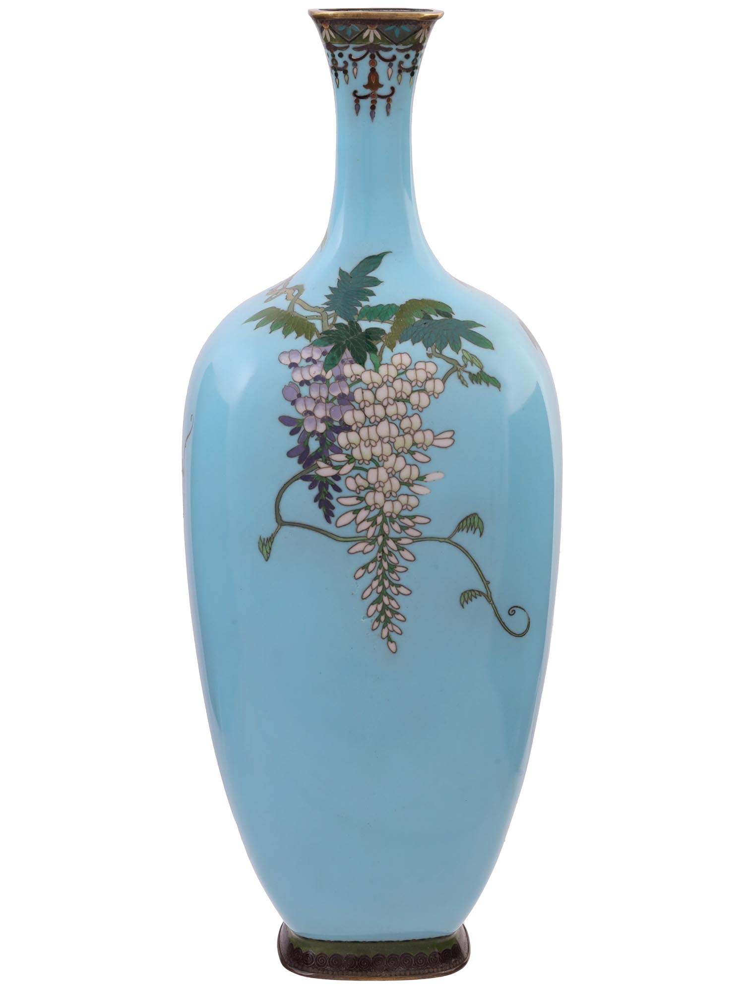 HIGH QUALITY JAPANESE MEIJI CLOISONNE ENAMEL VASE PIC-3