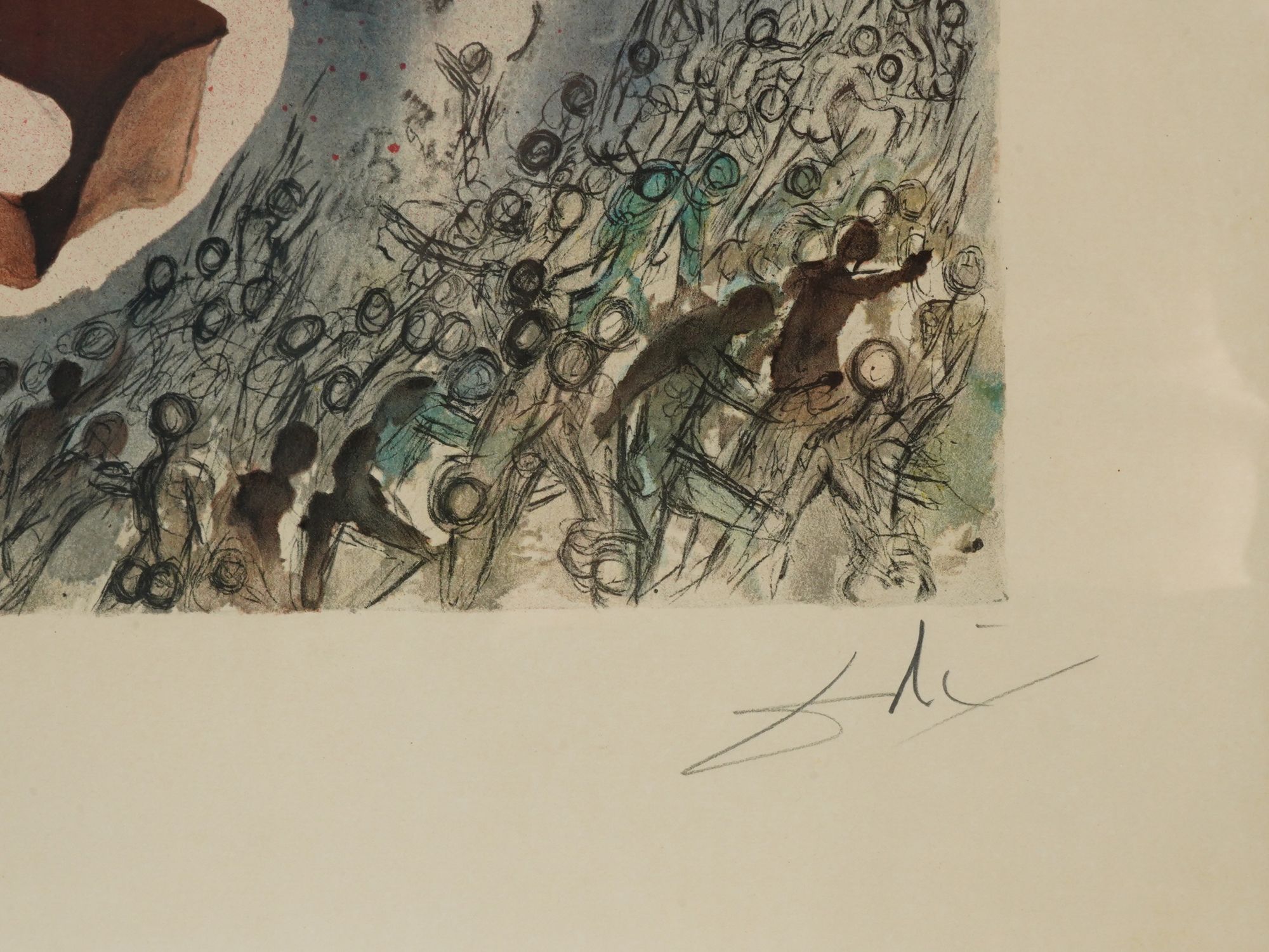 1968 LITHOGRAPH VALLEY OF SHADOW OF DEATH AFTER DALI PIC-2