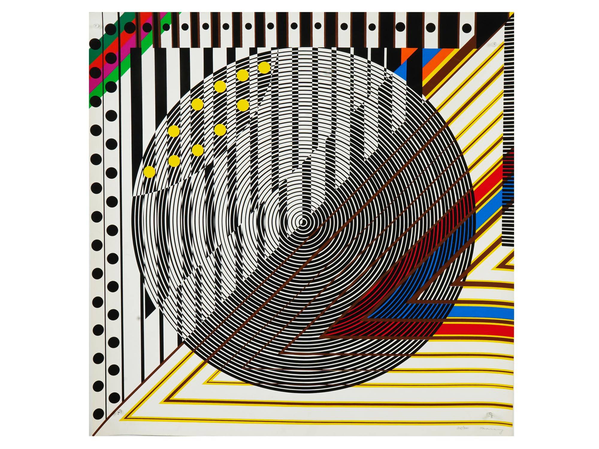 AMERICAN ABSTRACT COLOR SERIGRAPH BY LEO MARANZ
