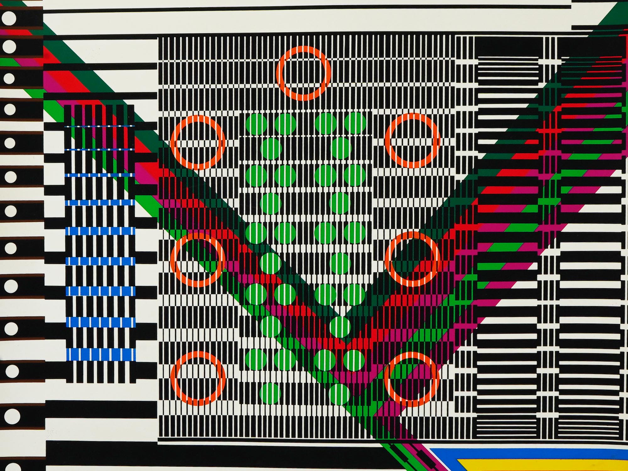 AMERICAN ABSTRACT COLOR SERIGRAPH BY LEO MARANZ PIC-1