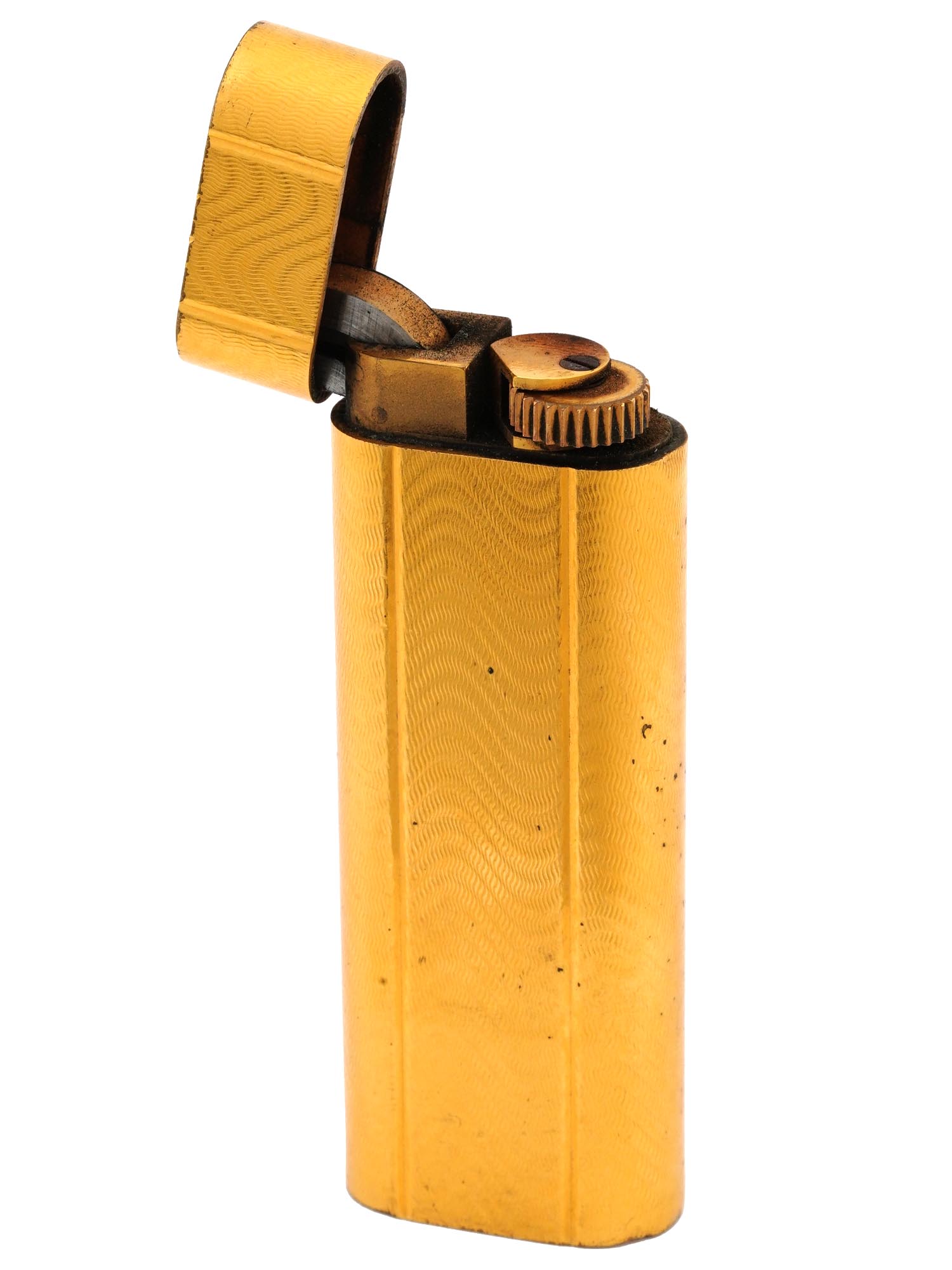 LE MUST DE CARTIER GOLD PLATED POCKET LIGHTER PIC-4