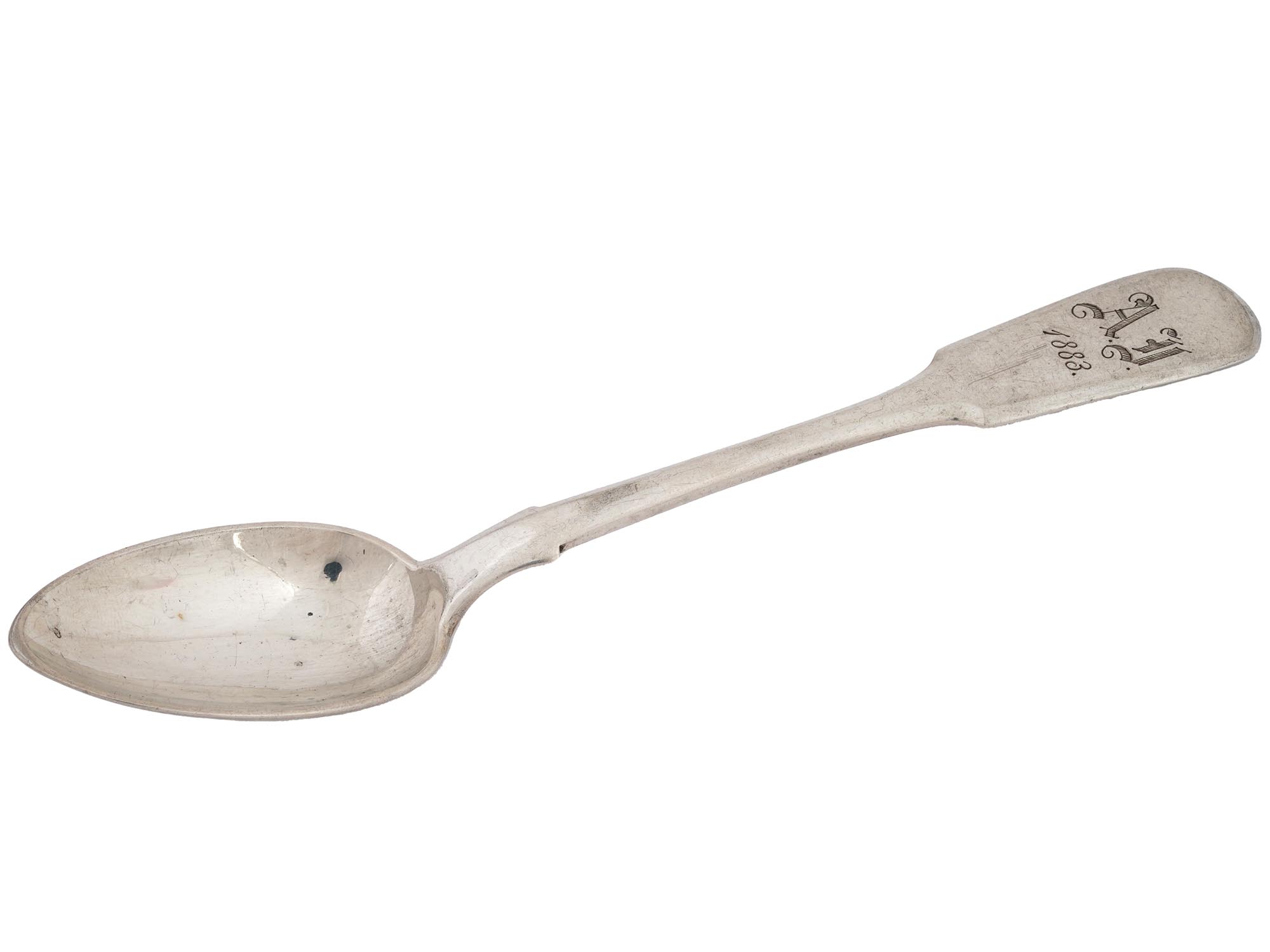 RUSSIAN 84 SILVER SPOONS WITH ENGRAVED INITIALS PIC-3