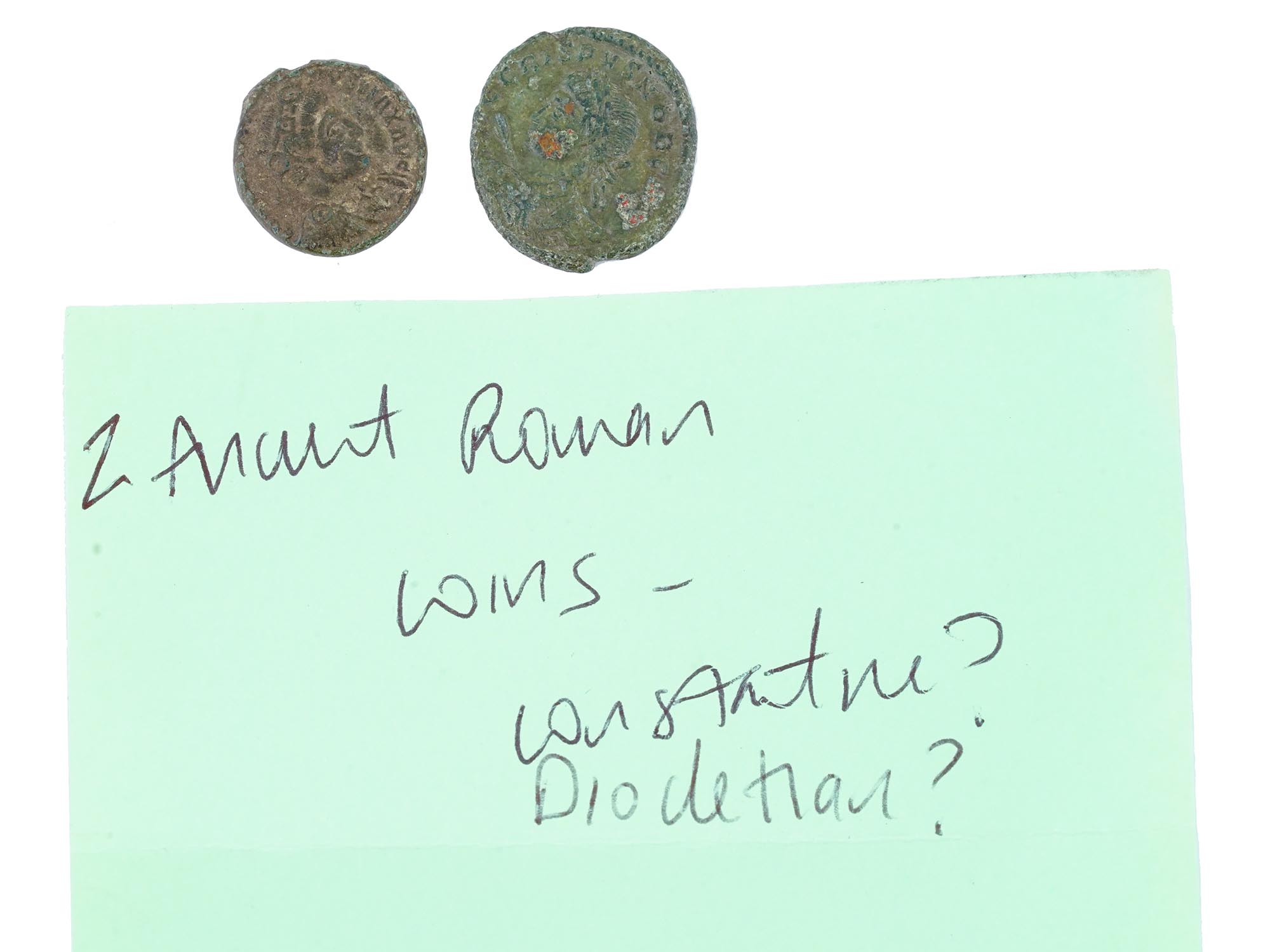 ANCIENT ROMAN COINS CONSTANTINE 1 AND DIOCLETIAN PIC-7