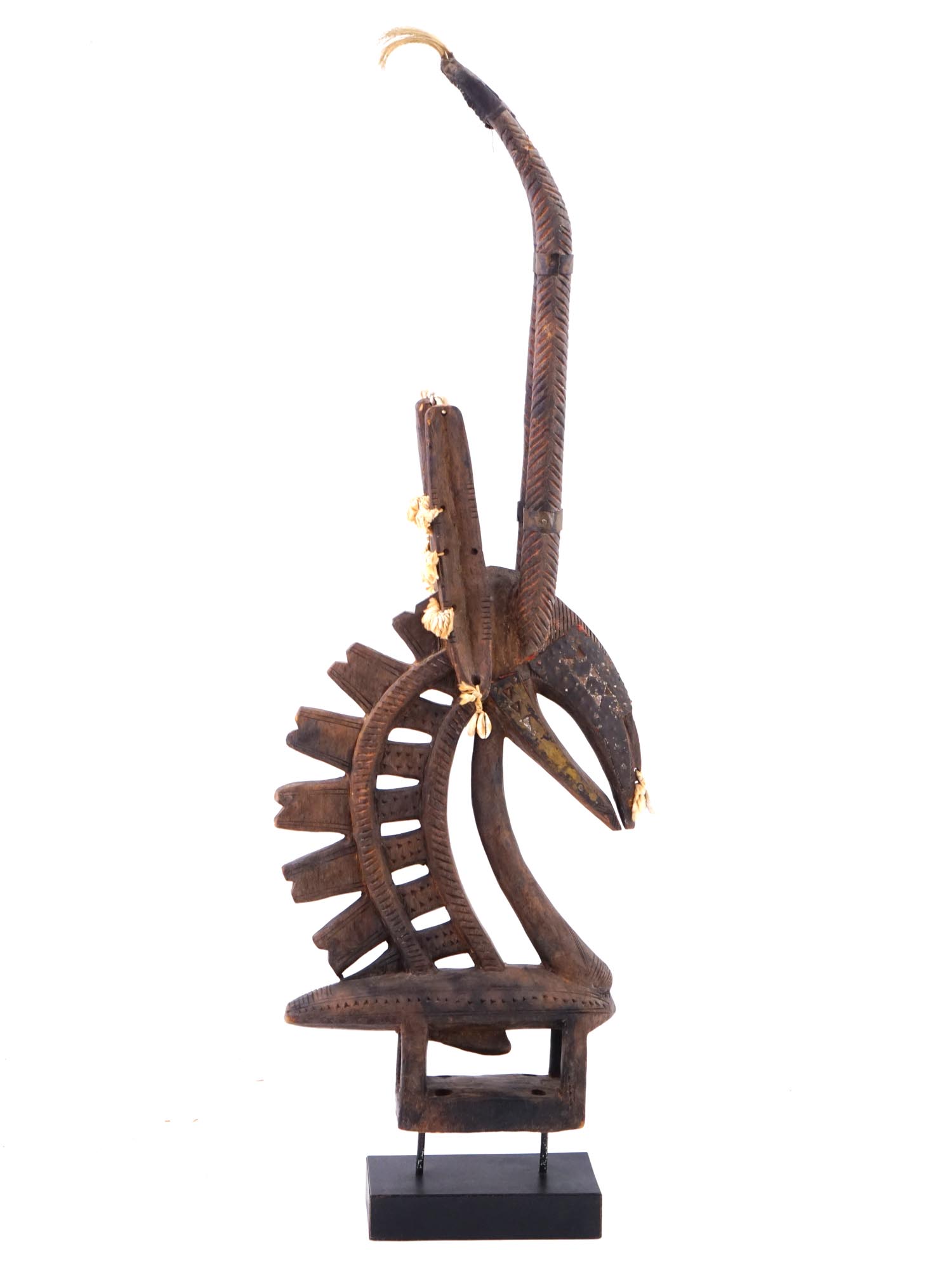 ANTIQUE AFRICAN WOOD BAMBARA CHIWARA ANTELOPE PIC-3