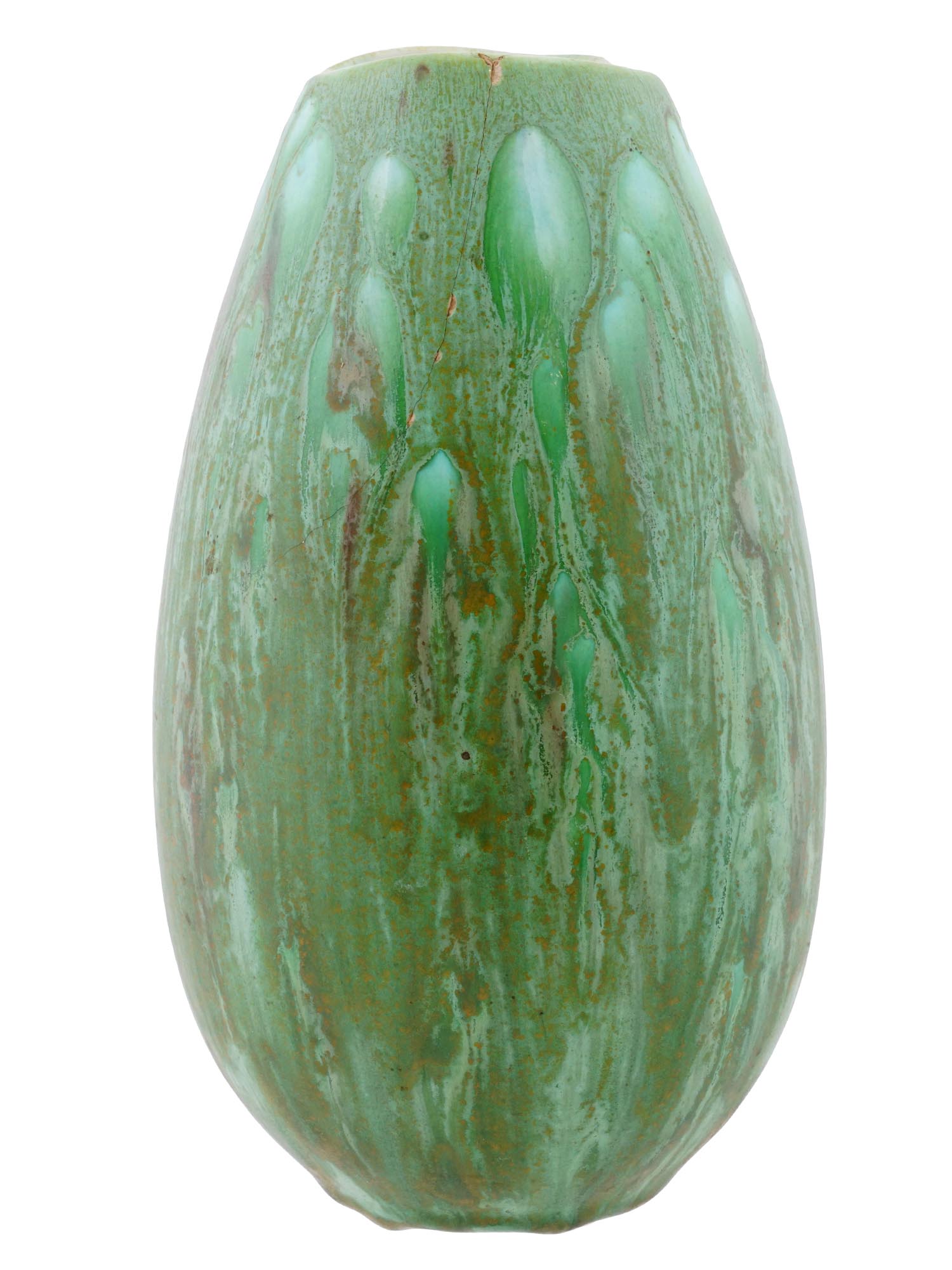 MID 20TH CENTURY GREEN GLAZED CERAMIC VASE PIC-1