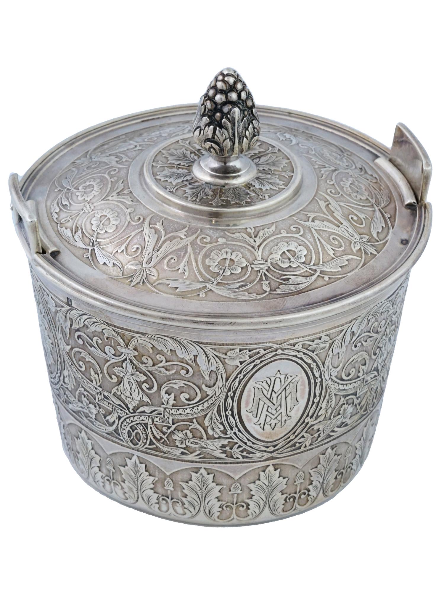 ANTIQUE FRENCH SILVER SUGAR BOWL BY EDMOND TETARD PIC-0