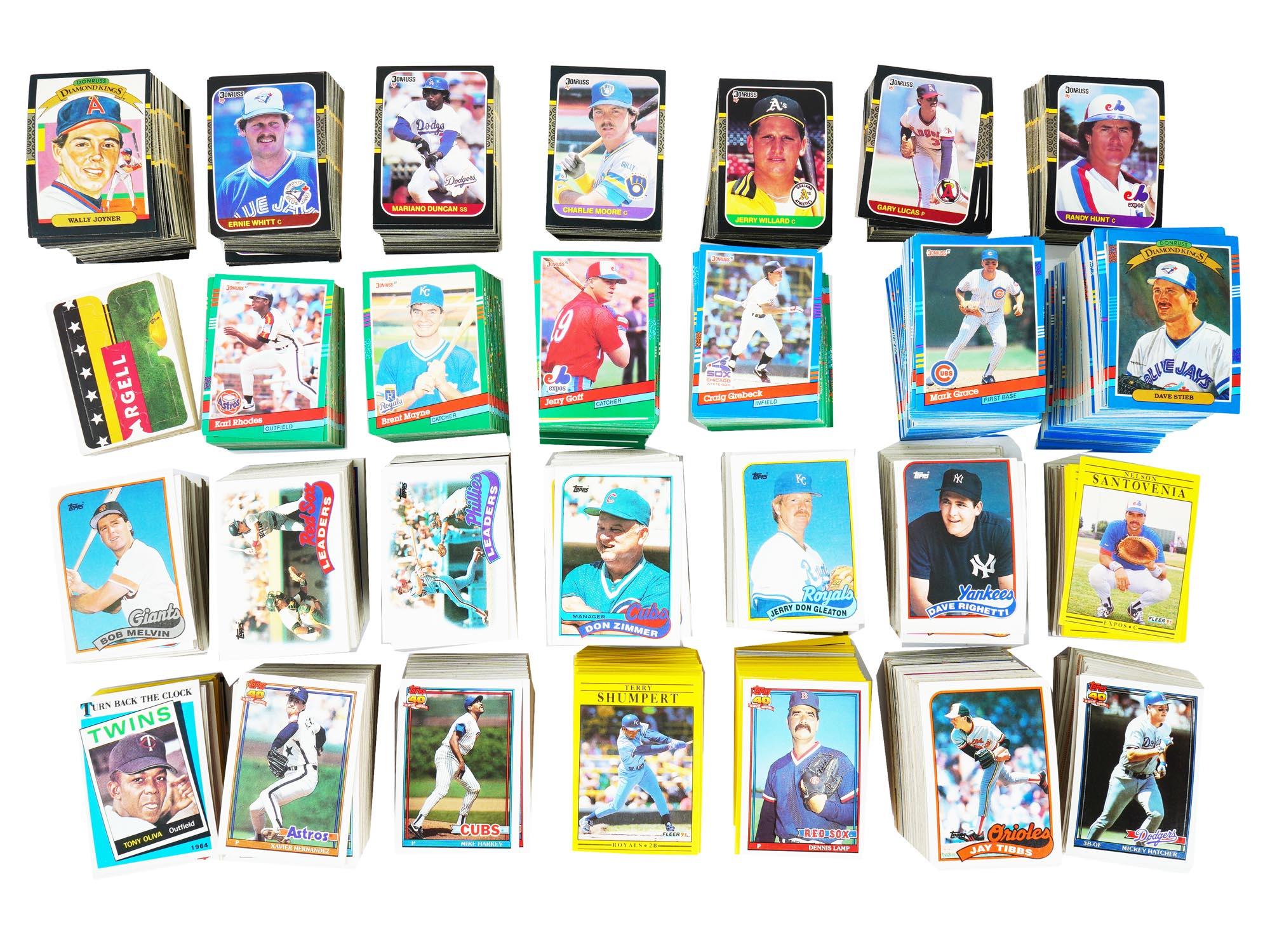 LARGE COLLECTION OF TOPPS FLEER DONRUSS BASEBALL CARDS PIC-1