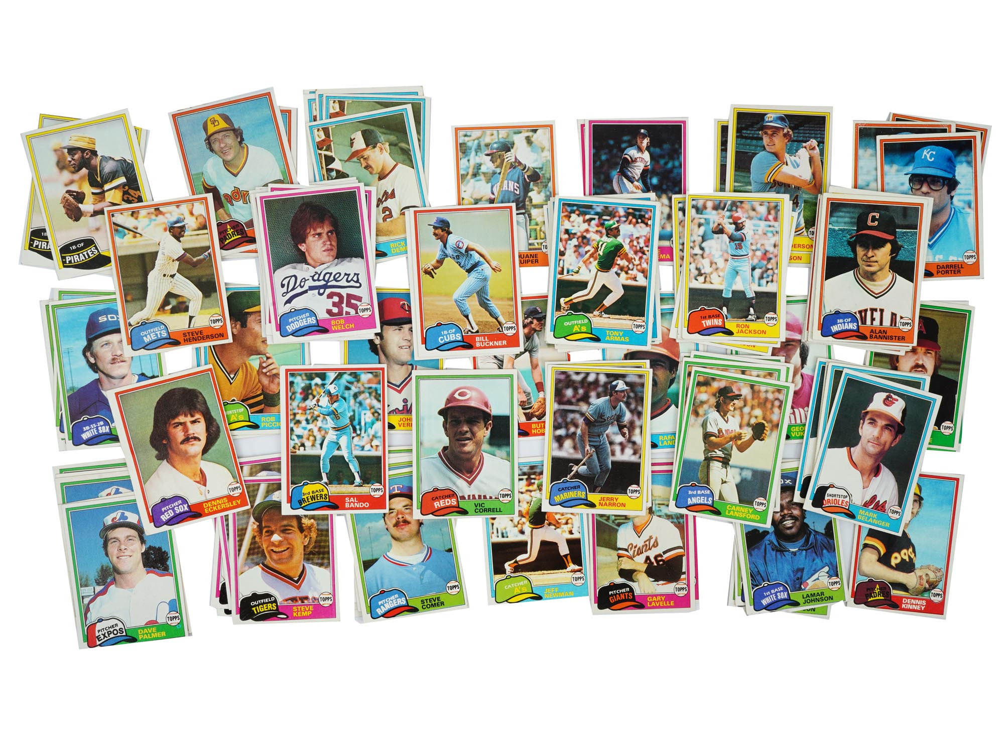 LARGE COLLECTION OF 1981 TOPPS AND FLEER TRADING CARDS PIC-4