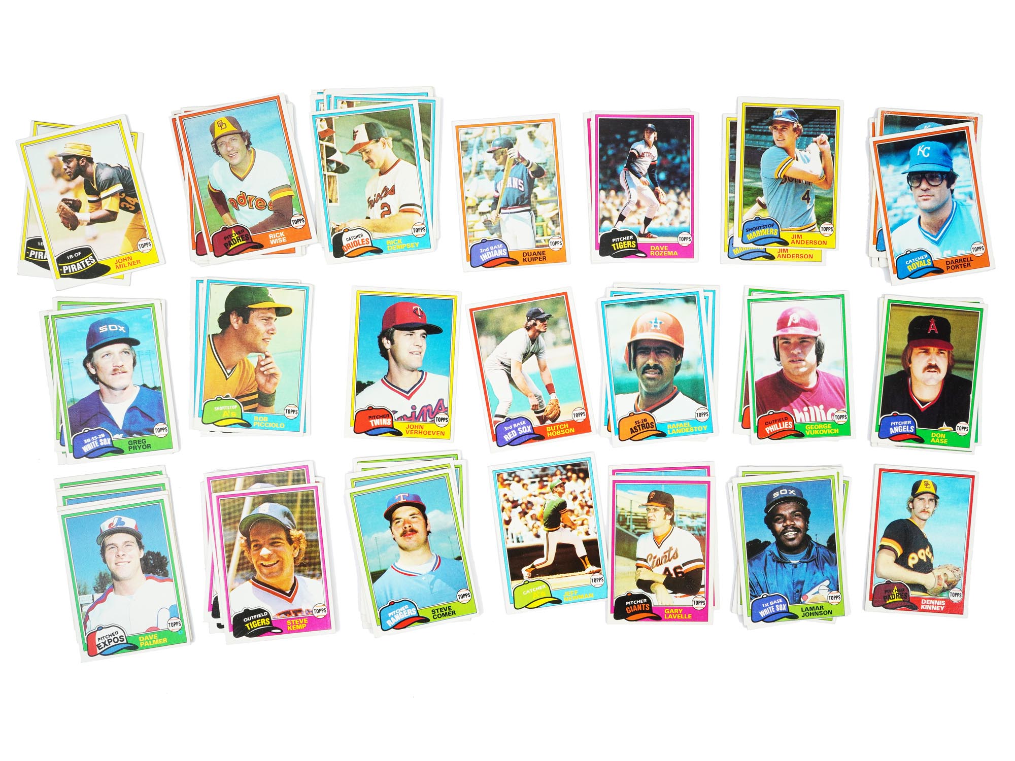 LARGE COLLECTION OF 1981 TOPPS AND FLEER TRADING CARDS PIC-5