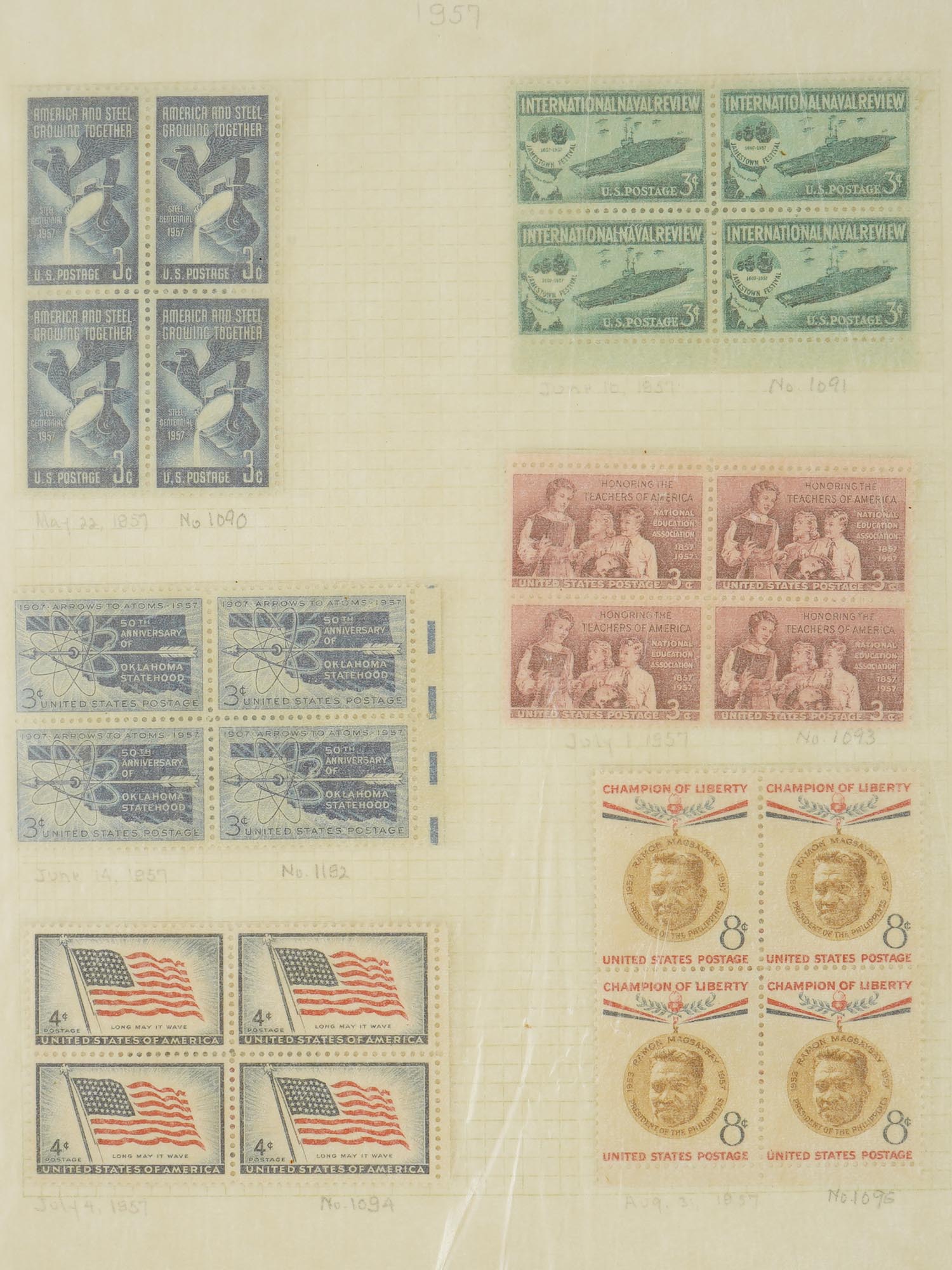 MID CENT US POST COMMEMORATIVE STAMPS COLLECTION PIC-8