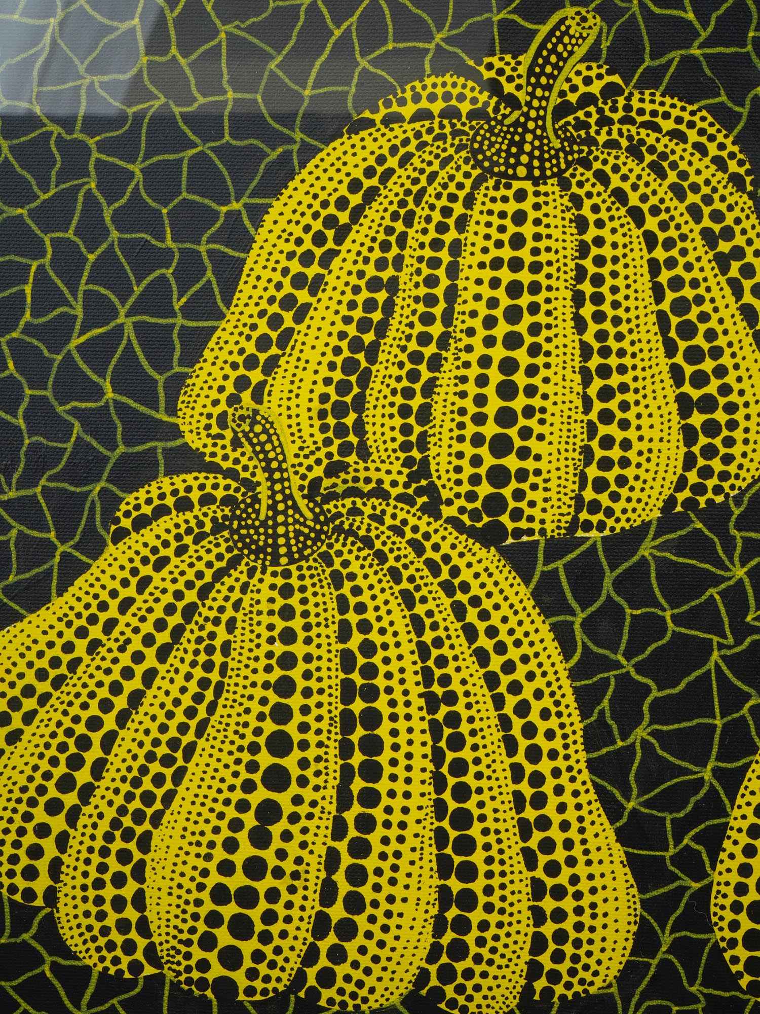 THREE PUMPKINS ACRYLIC PAINTING AFTER YAYOI KUSAMA PIC-2