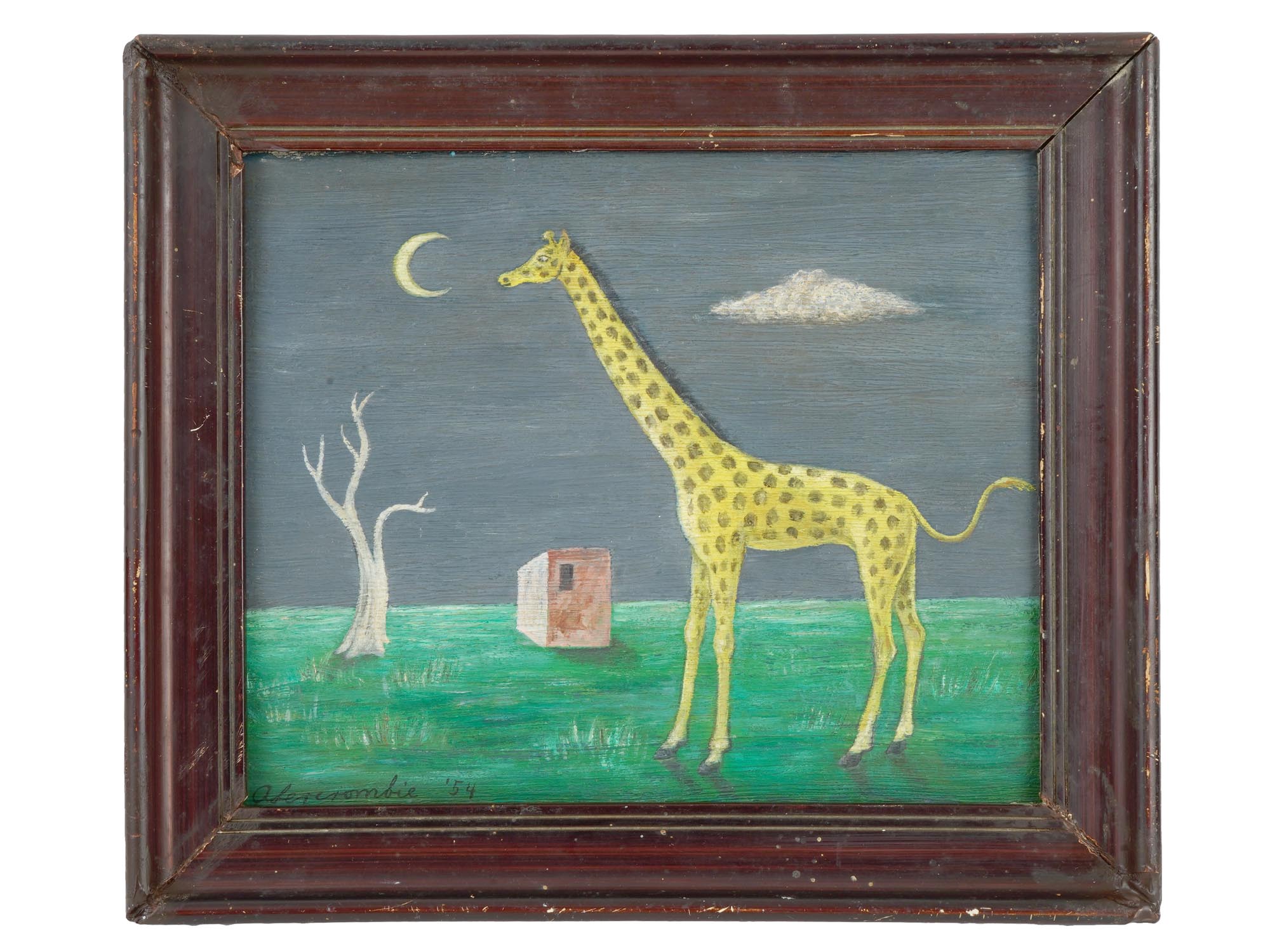 ATTR TO GERTRUDE ABERCROMBIE SURREALIST OIL PAINTING PIC-0