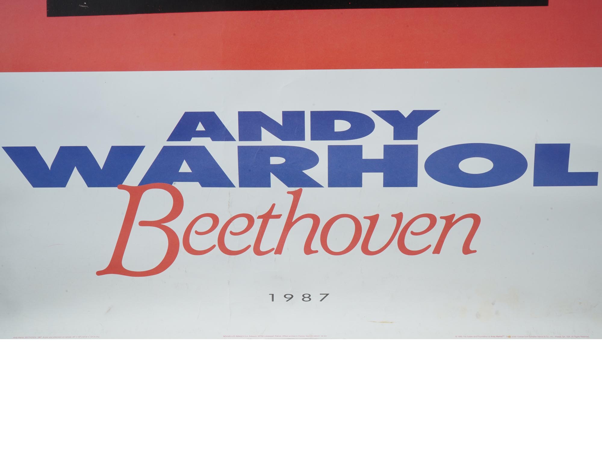 ANDY WARHOL BEETHOVEN EXHIBITION POSTER 1987 PIC-2