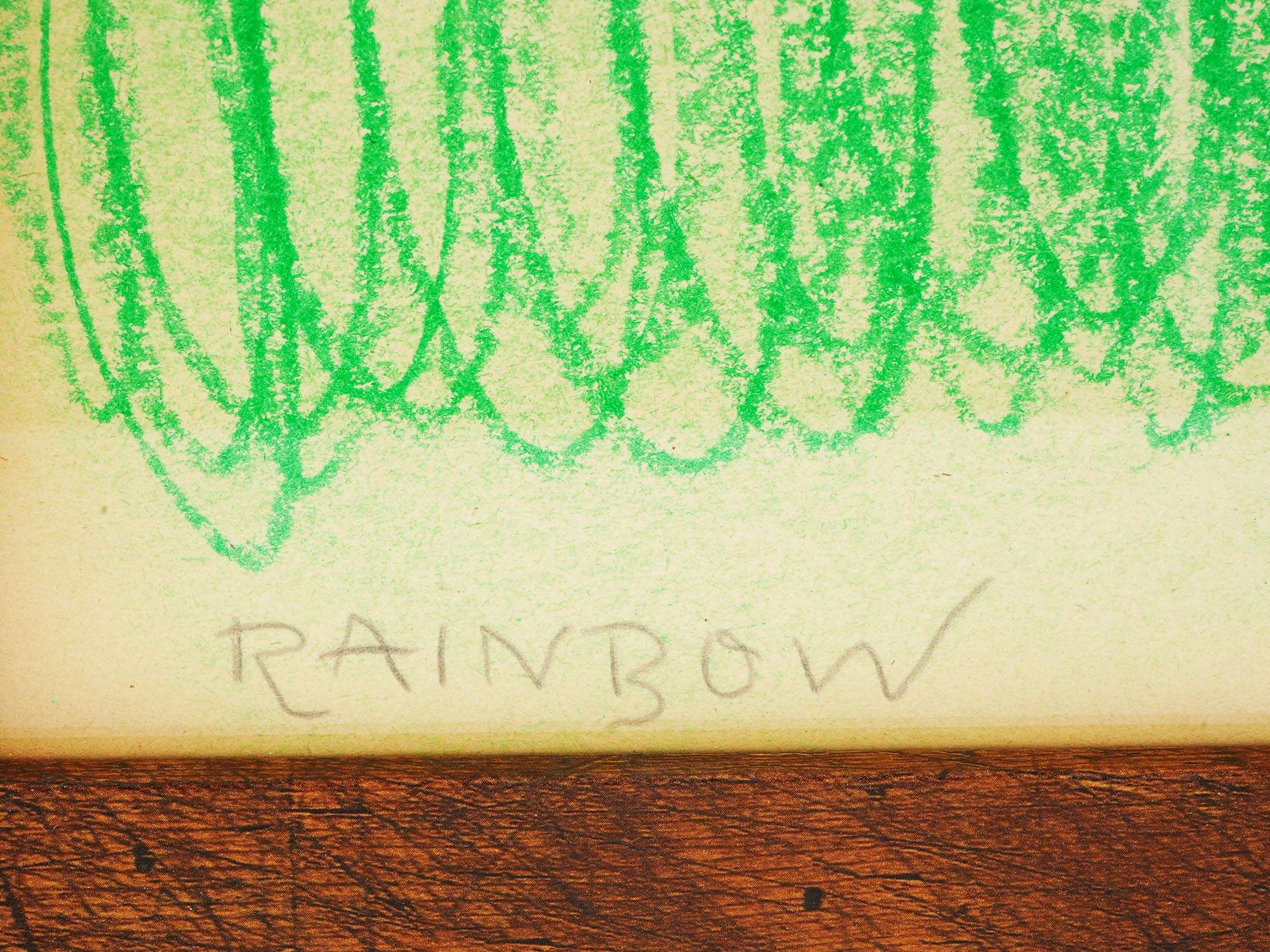SET OF SEVEN RAINBOW PASTEL PAINTING BY CY TWOMBLY PIC-4