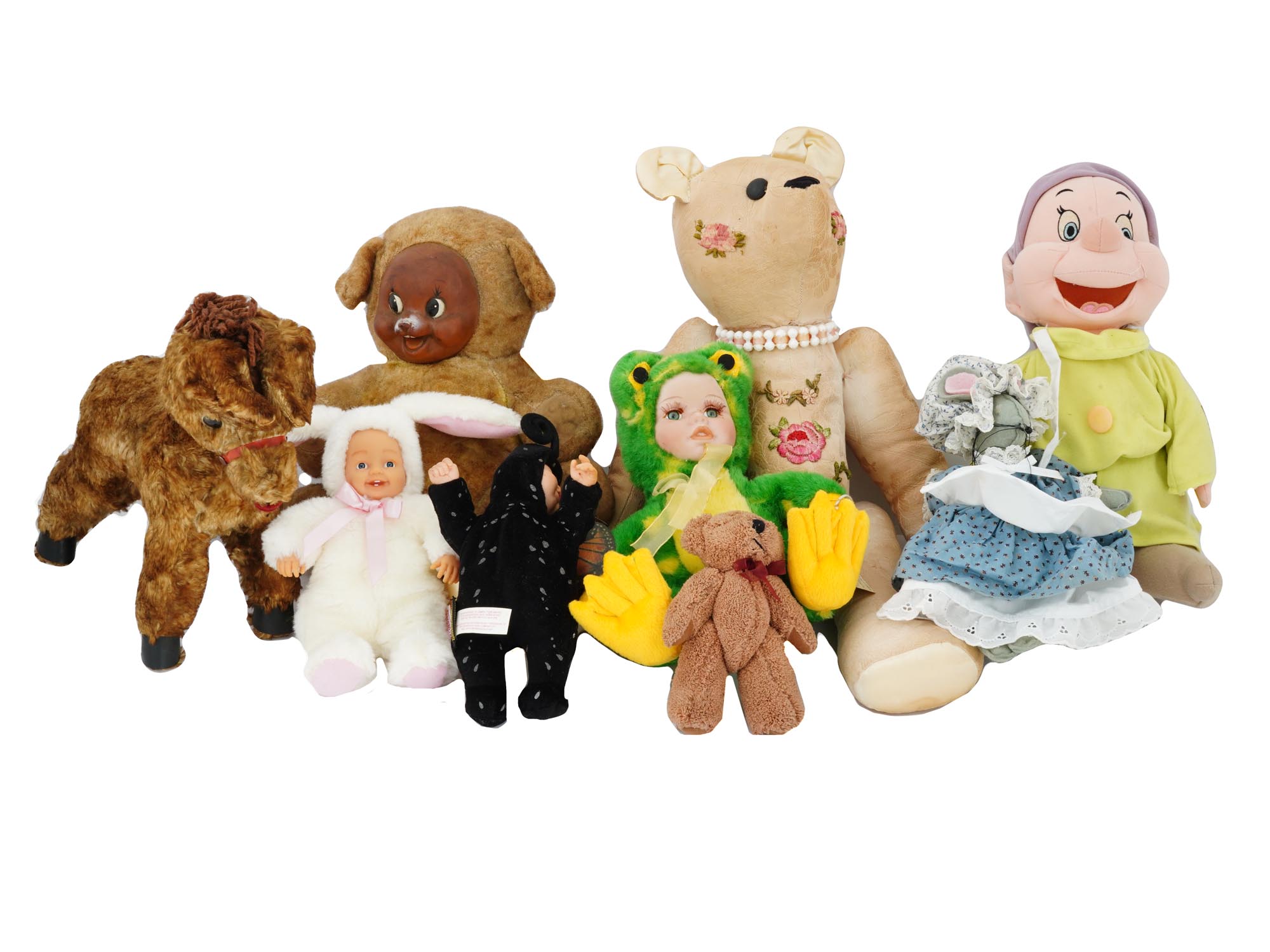 COLLECTION OF VINTAGE CHILDRENS PLUSH TOYS AND DOLLS PIC-0