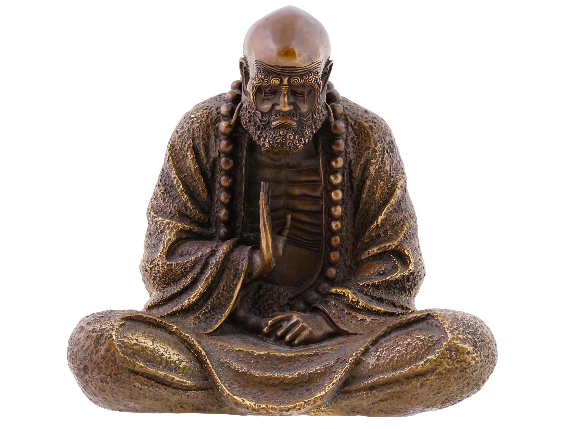 CHINESE BRONZE FIGURE OF ARHAT DAMO BODHIDHARMA PIC-0