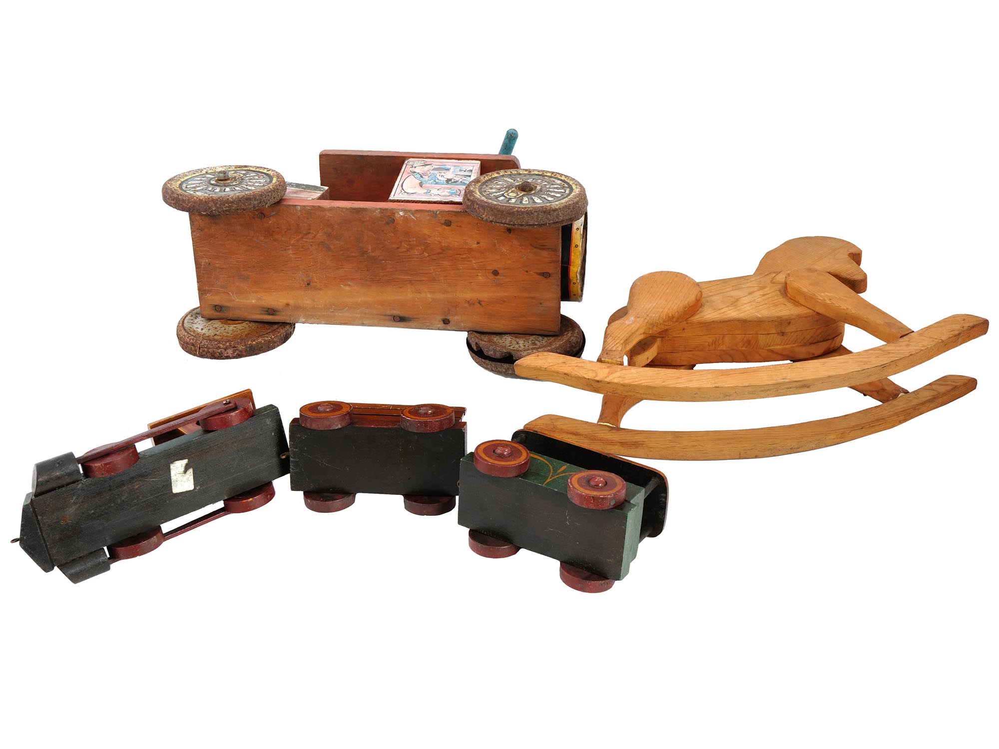 COLLECTION OF VINTAGE WOODEN TOYS PIC-2