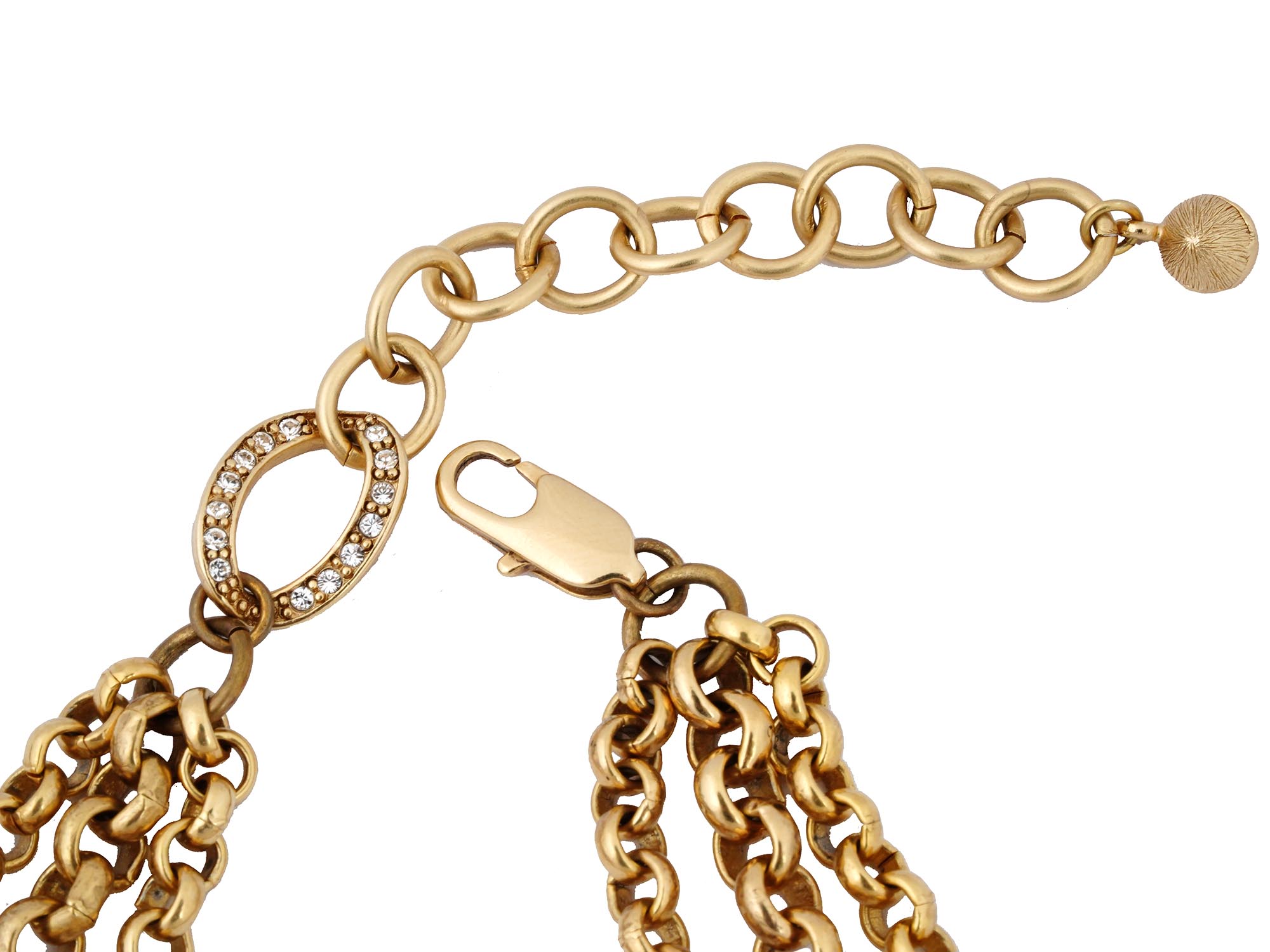 JUDITH LEIBER SHEBA GOLD PLATED COLLAR NECKLACE PIC-5