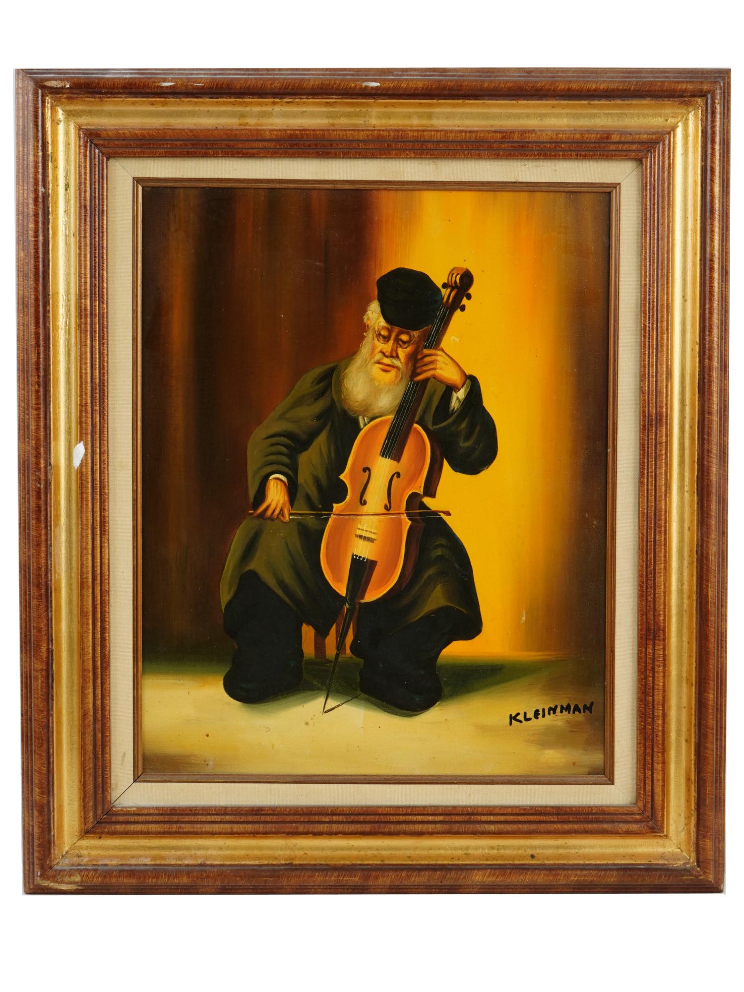 ATTR TO ZALMAN KLEINMAN JUDAICA MAN OIL PAINTING PIC-0