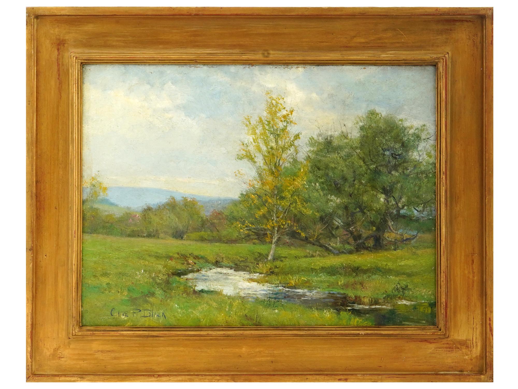 AMERICAN LANDSCAPE OIL PAINTING BY OLIVE P. BLACK PIC-0