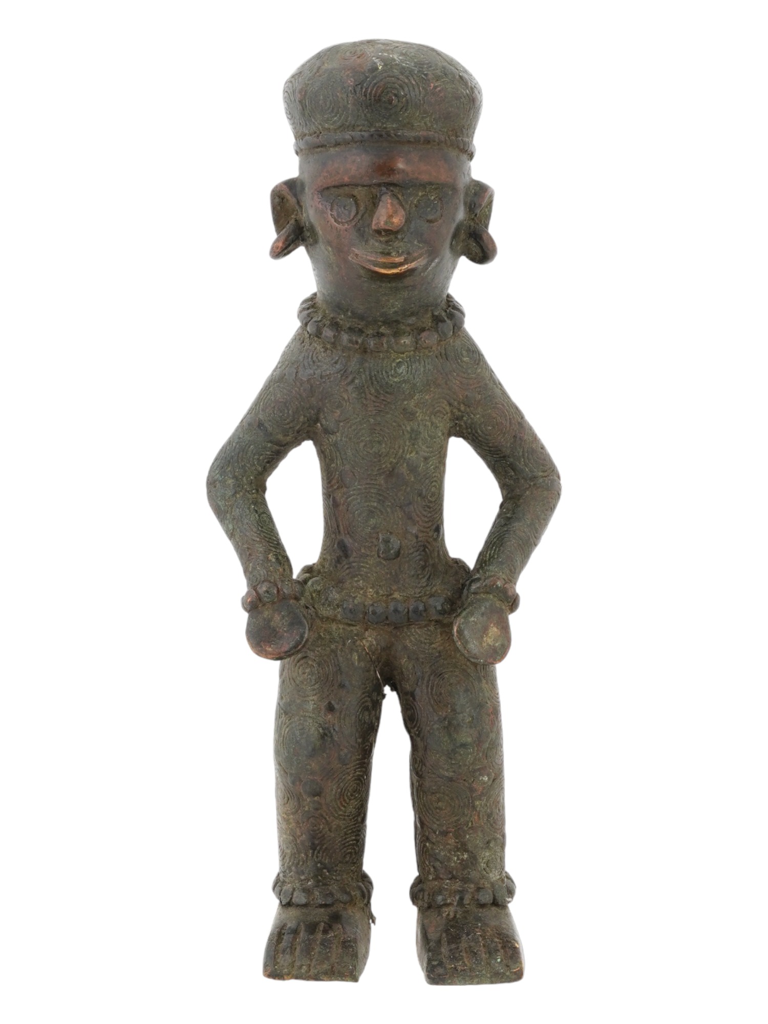 SMALL WEST AFRICAN NIGERIAN TIV BRONZE FIGURINE PIC-0