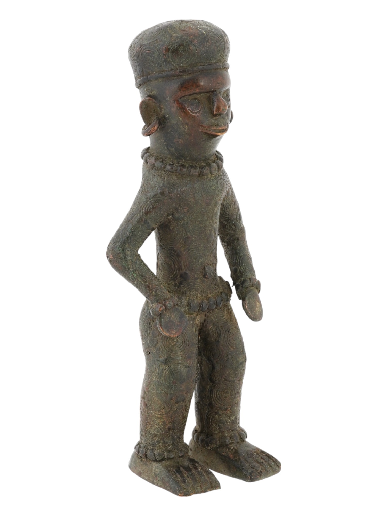 SMALL WEST AFRICAN NIGERIAN TIV BRONZE FIGURINE PIC-2