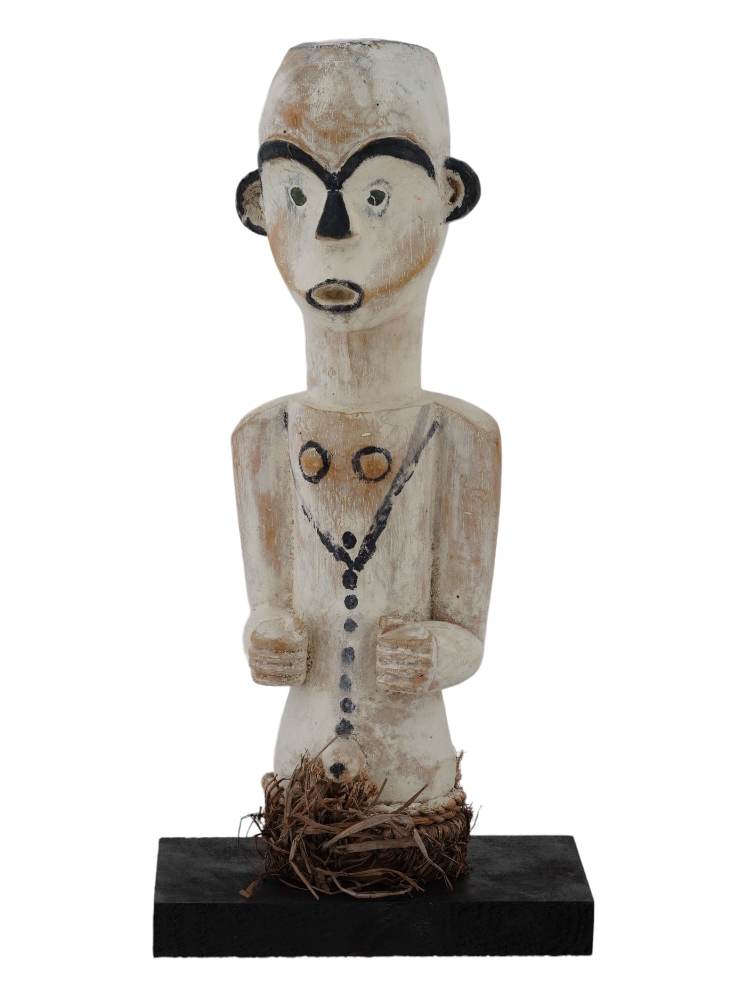 CENTRAL AFRICA GABON MITSOGHO WOOD TRIBAL STATUE PIC-1