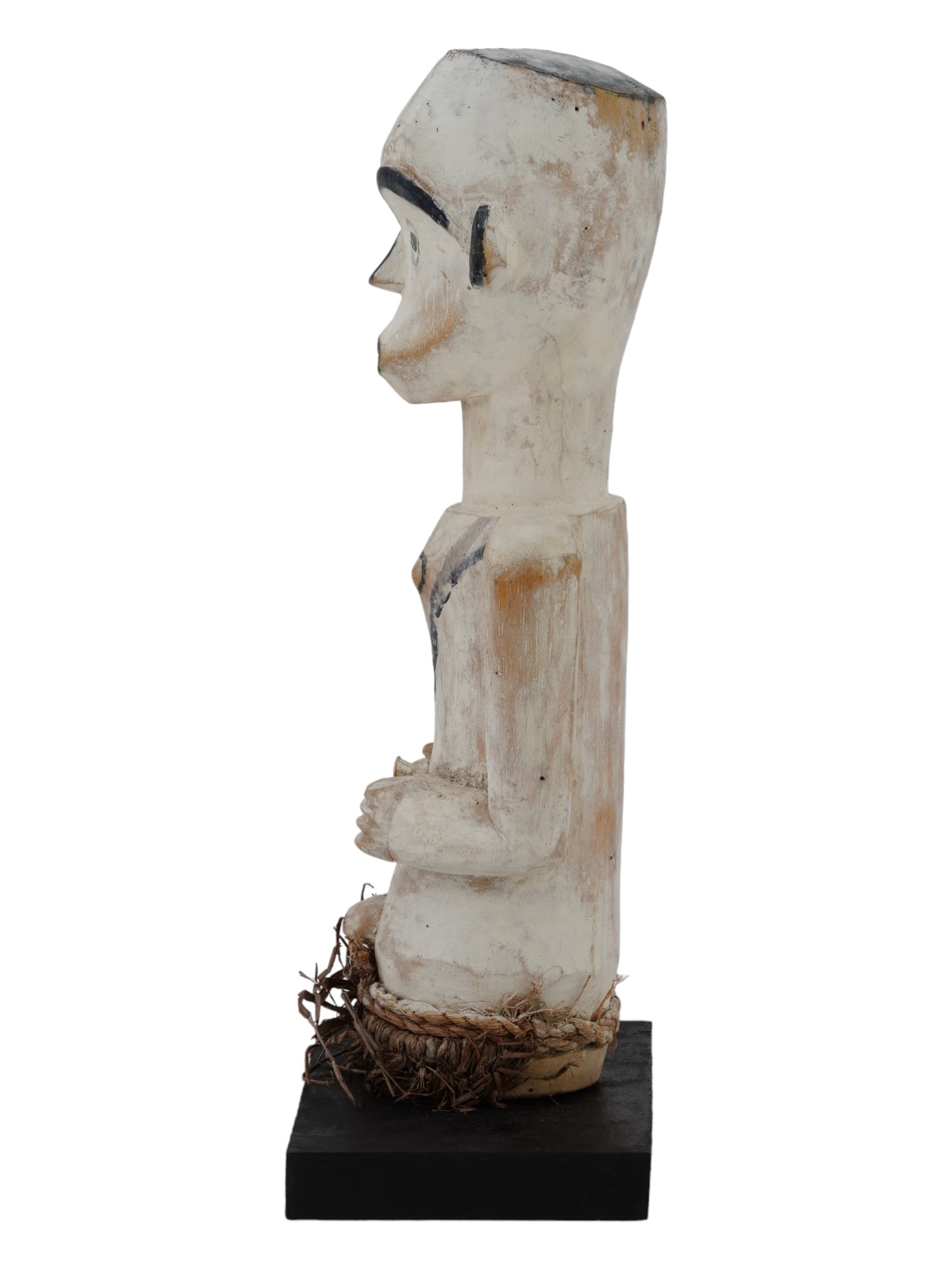 CENTRAL AFRICA GABON MITSOGHO WOOD TRIBAL STATUE PIC-3