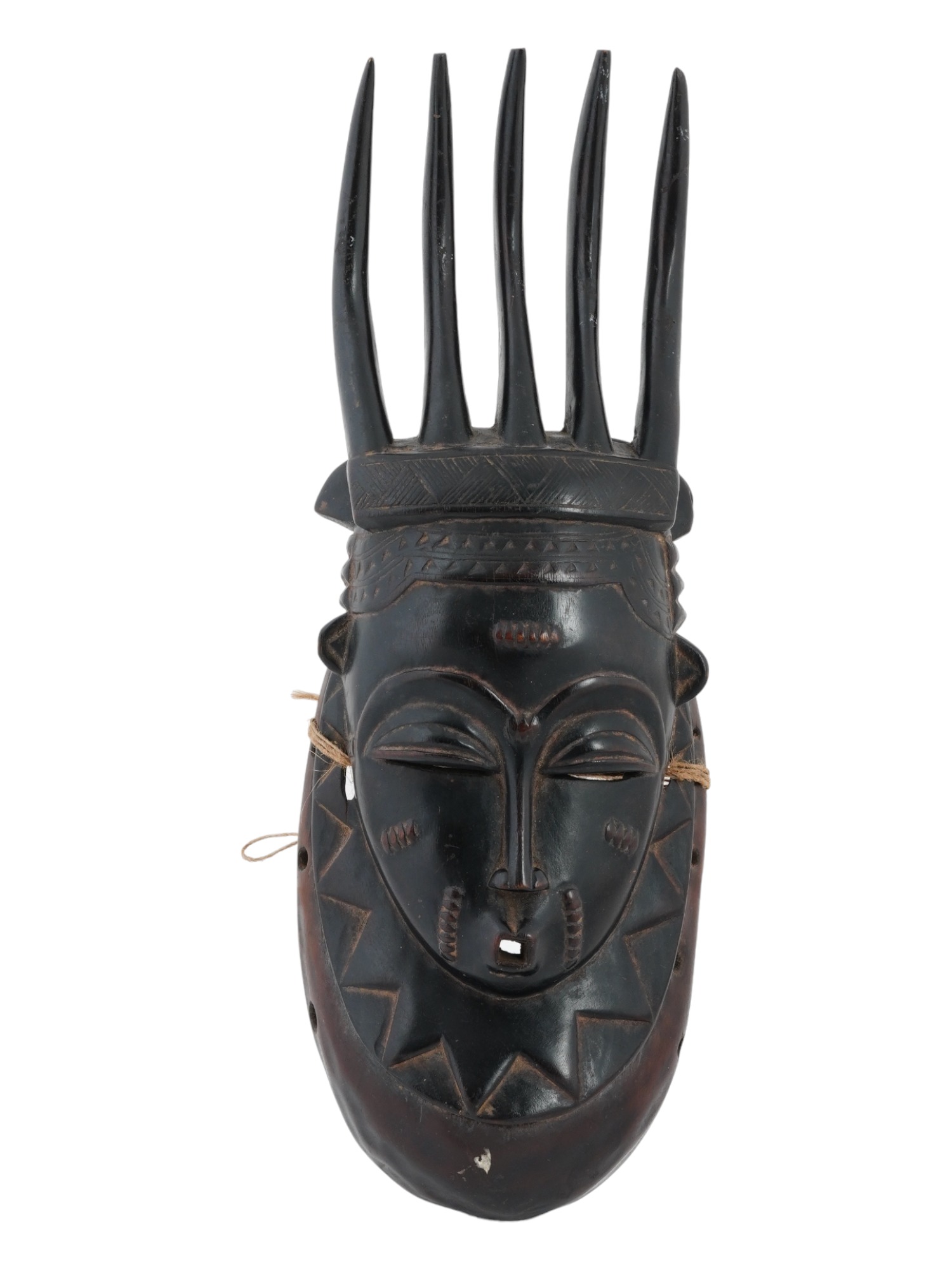 DARK BAOLET MASK FROM IVORY COAST WEST AFRICA PIC-0