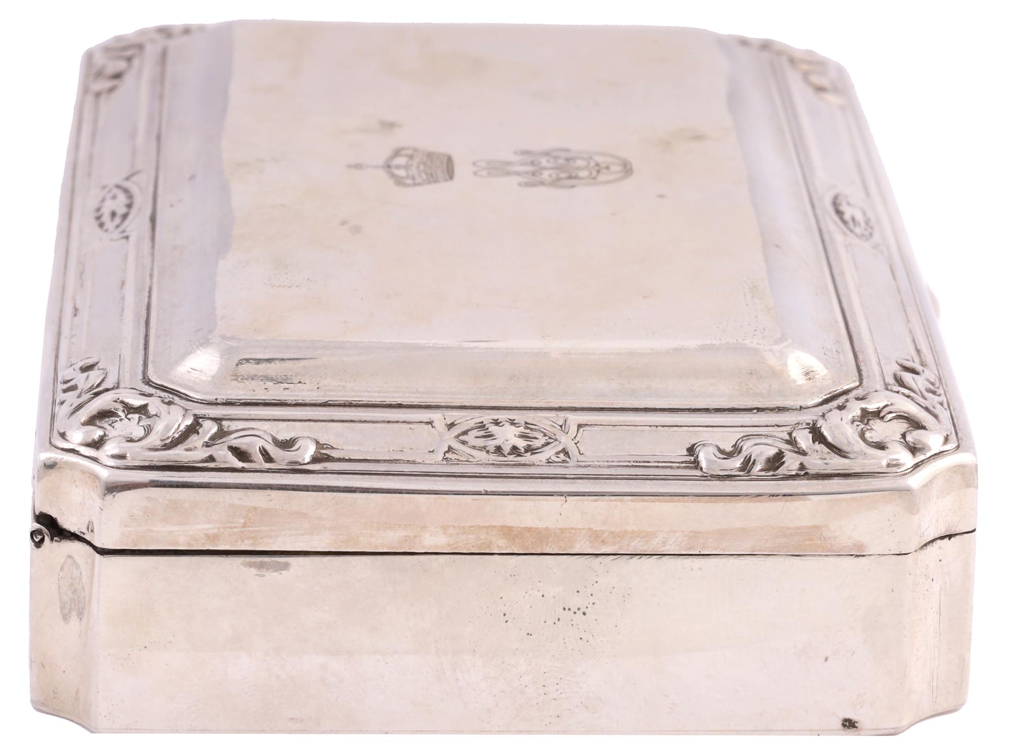 KING FAROUK OF EGYPT SILVER BOX BY TETARD PARIS PIC-3