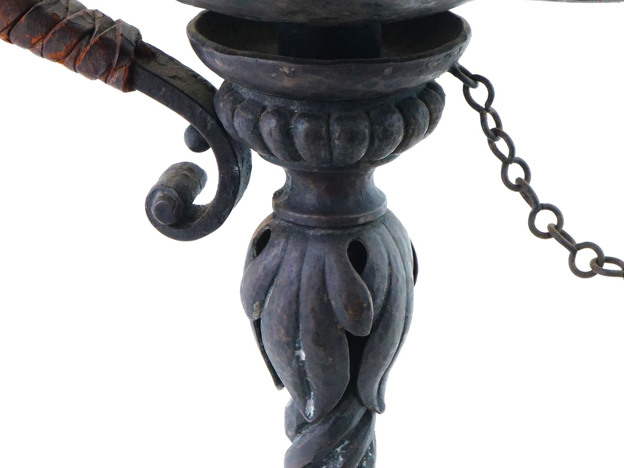 ANTIQUE WROUGHT IRON TABLE LAMP BY JOSE THENEE PIC-10
